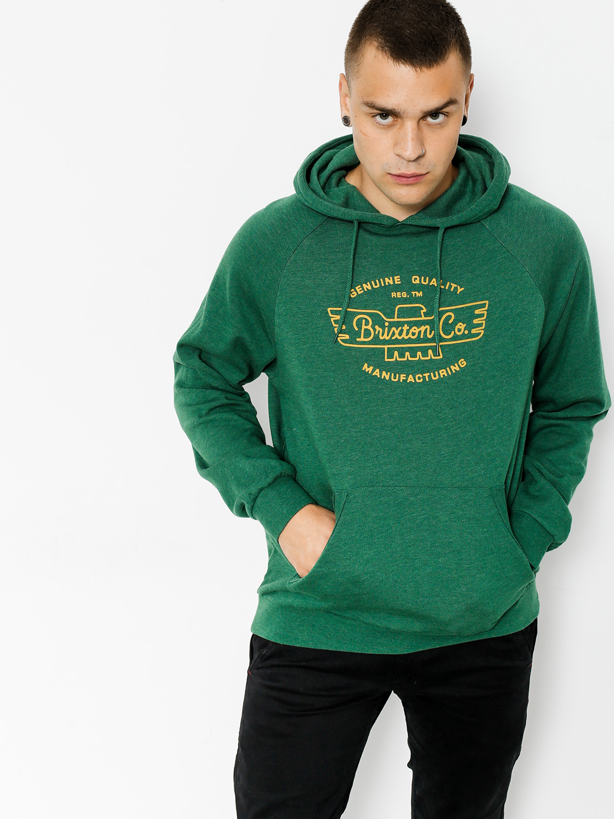 Brixton Mikina s kapucí Concord HD (heather forest)