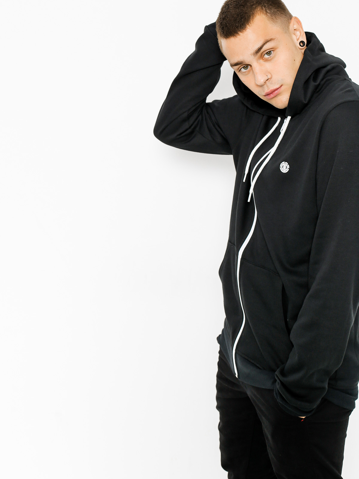 Mikina s kapucí Element Cornell ZHD (flint black)