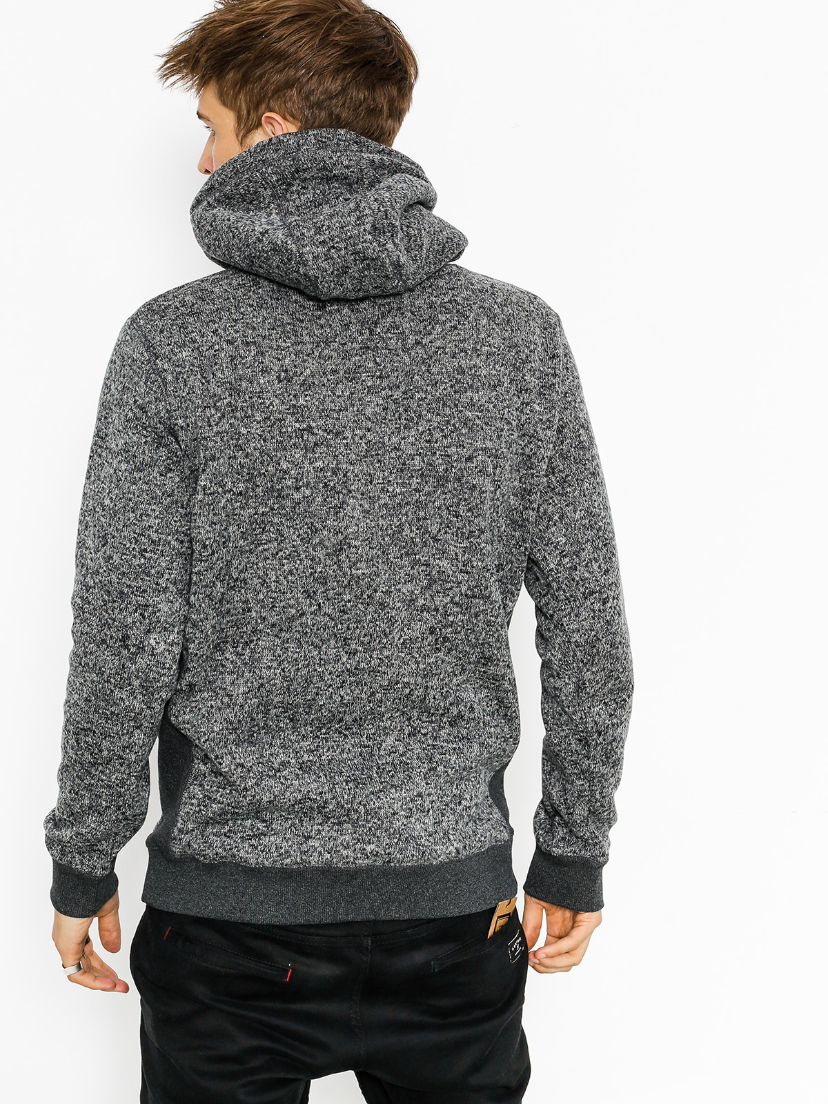 Mikina s kapucí Quiksilver Keller HD (dark grey heather)
