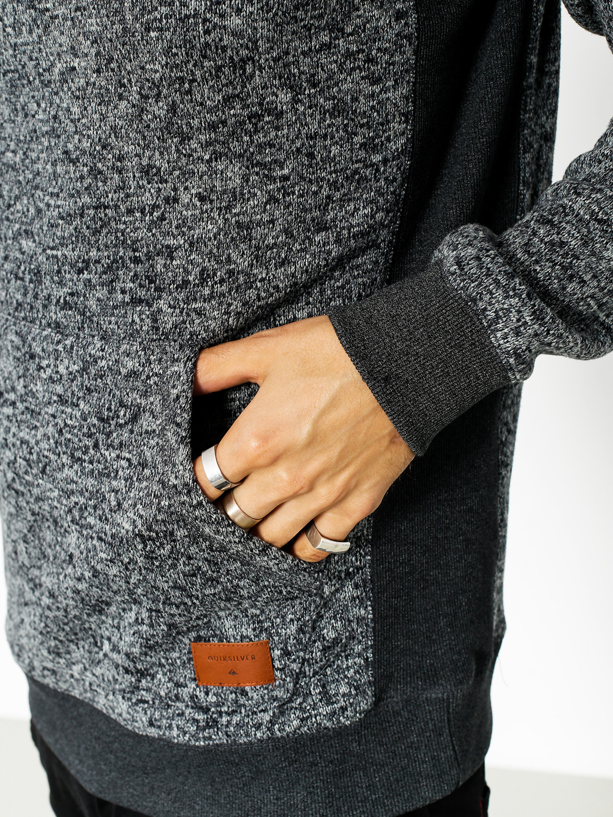 Mikina s kapucí Quiksilver Keller HD (dark grey heather)