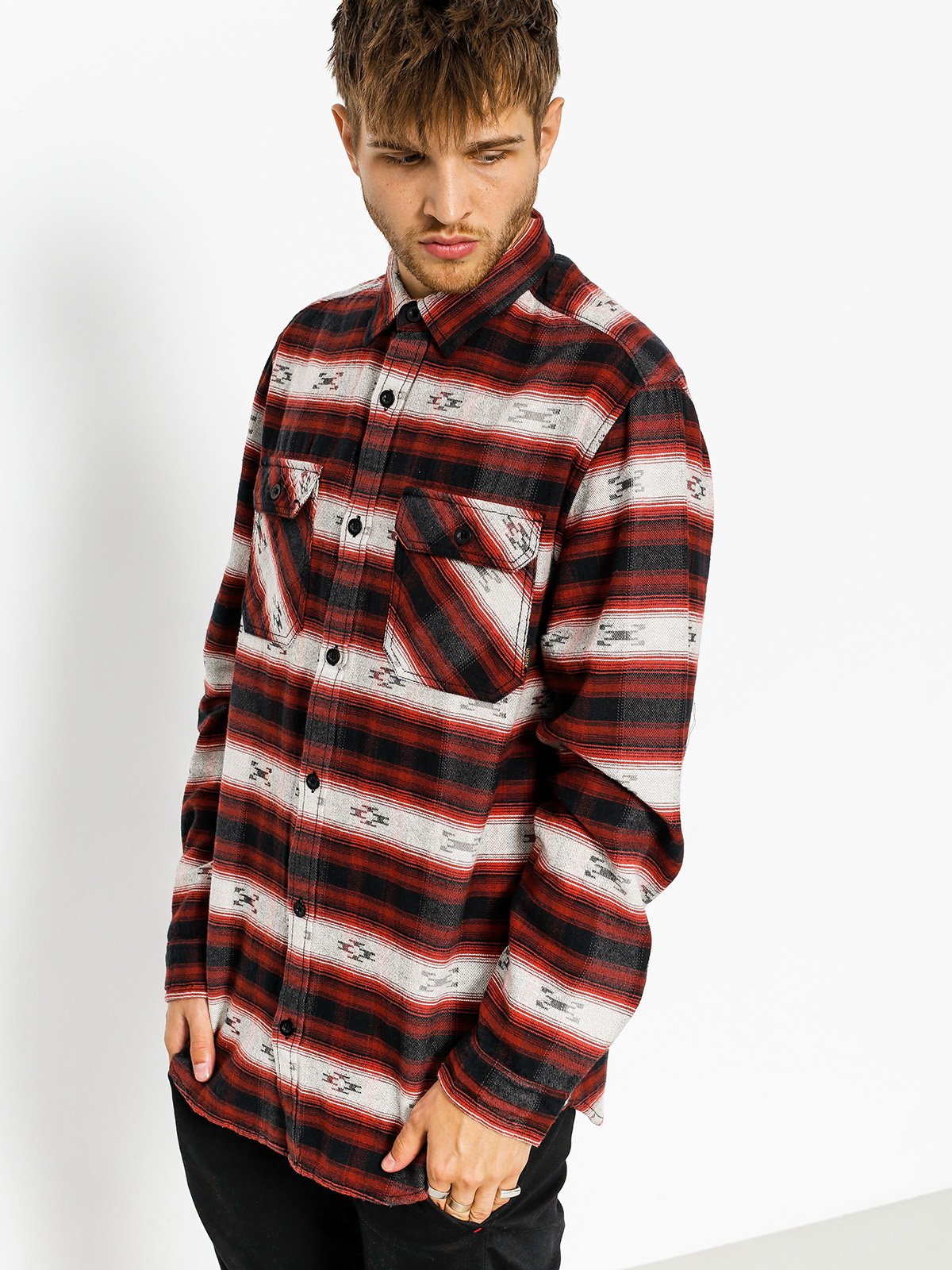 Košile  Burton Brighton Burly (fired brick azrek)