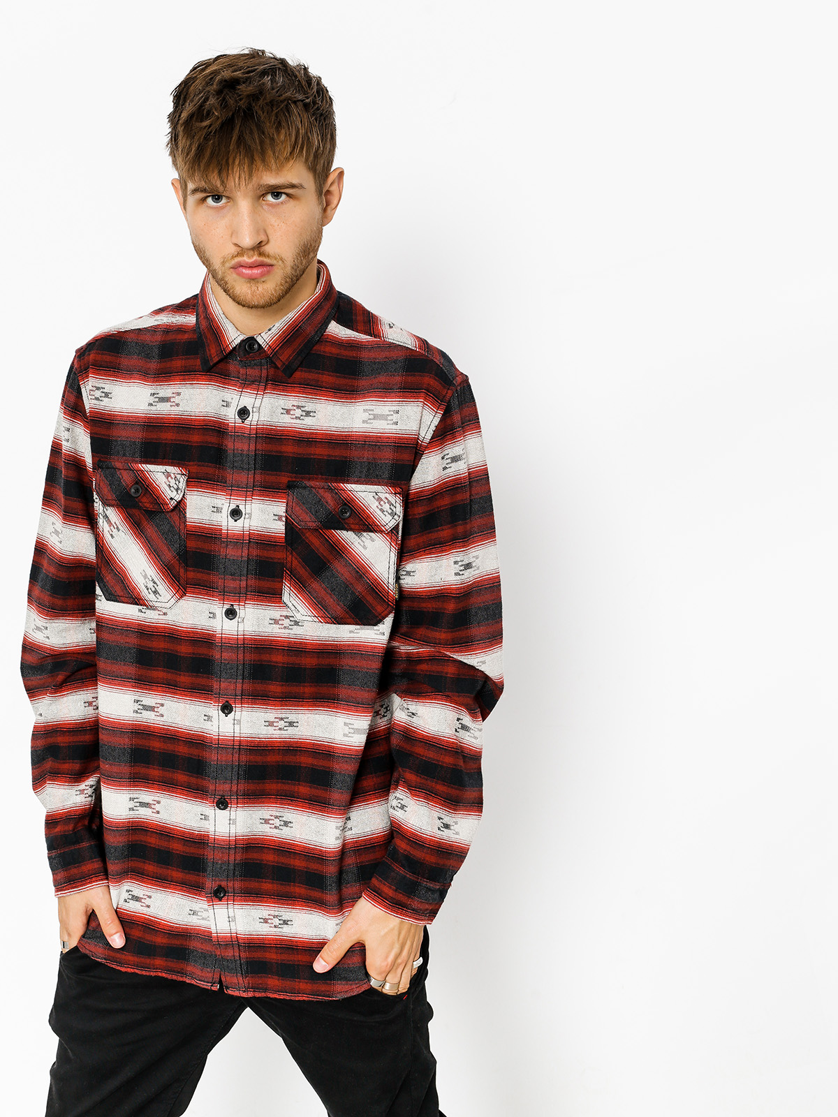 Košile  Burton Brighton Burly (fired brick azrek)