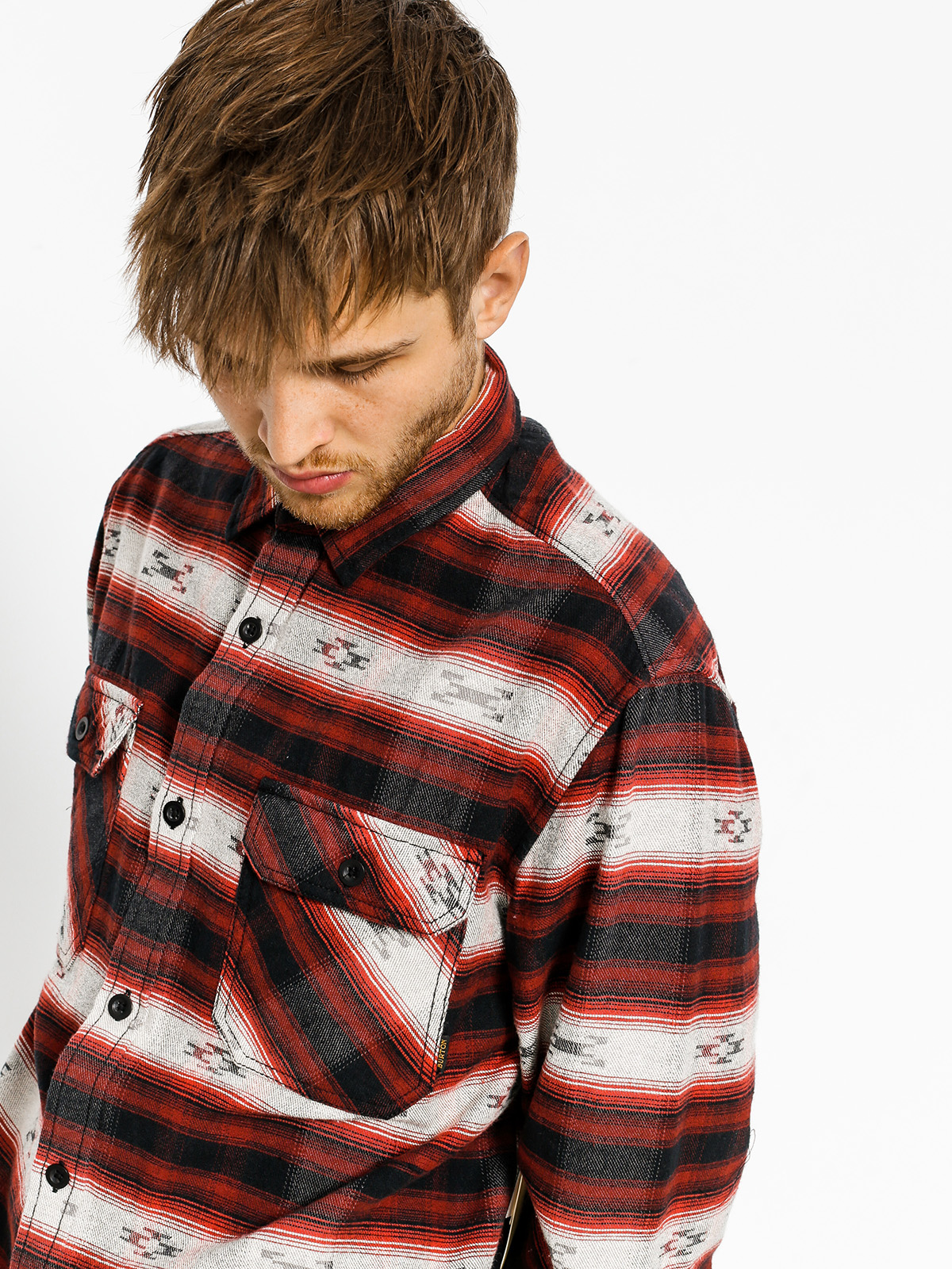 Košile  Burton Brighton Burly (fired brick azrek)