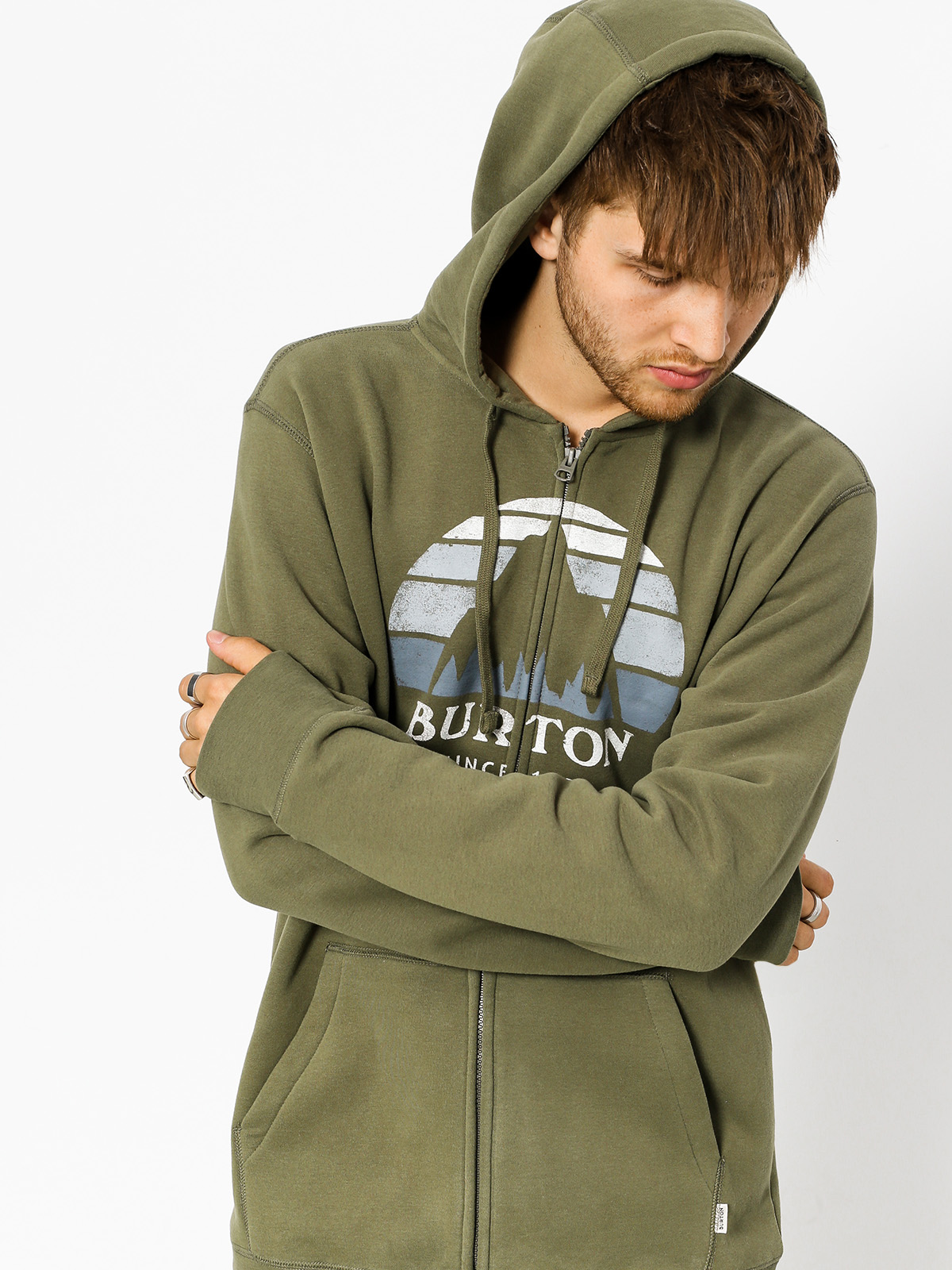 Mikina s kapucí Burton Underhill ZHD (dusty olive)
