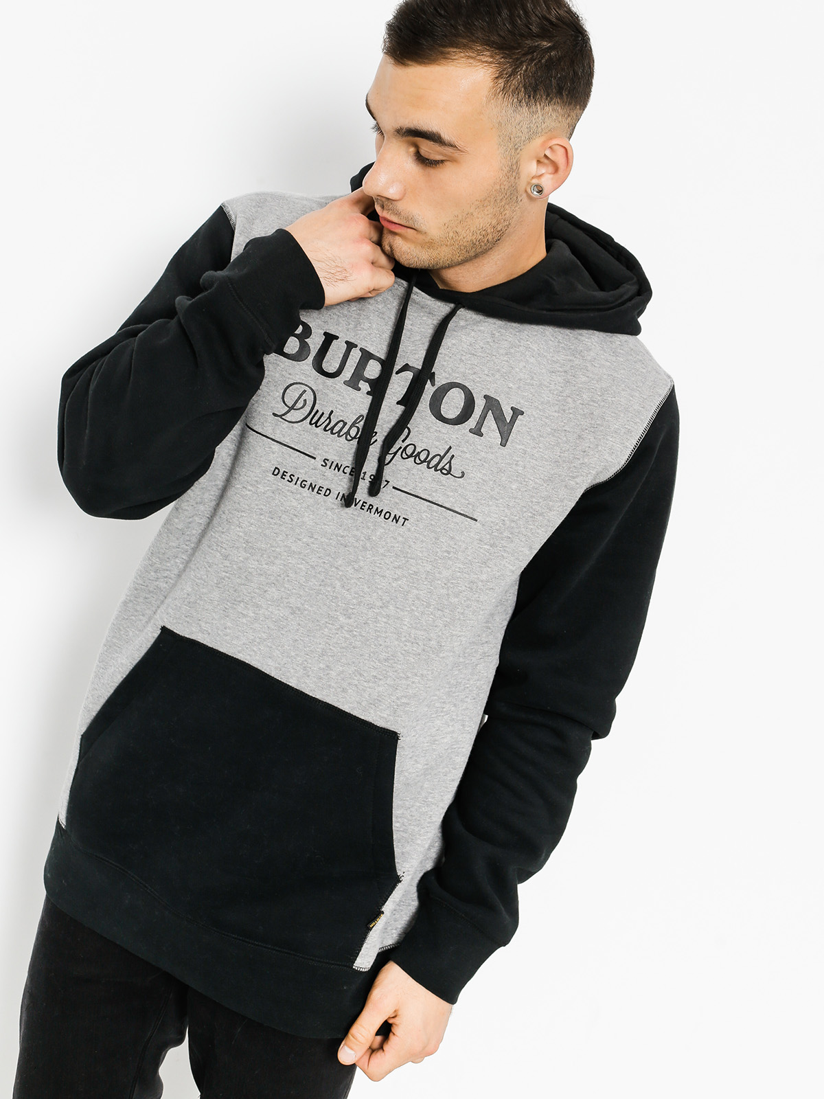 Mikina s kapucí Burton Durable Goods HD (trublk/gryhtr)