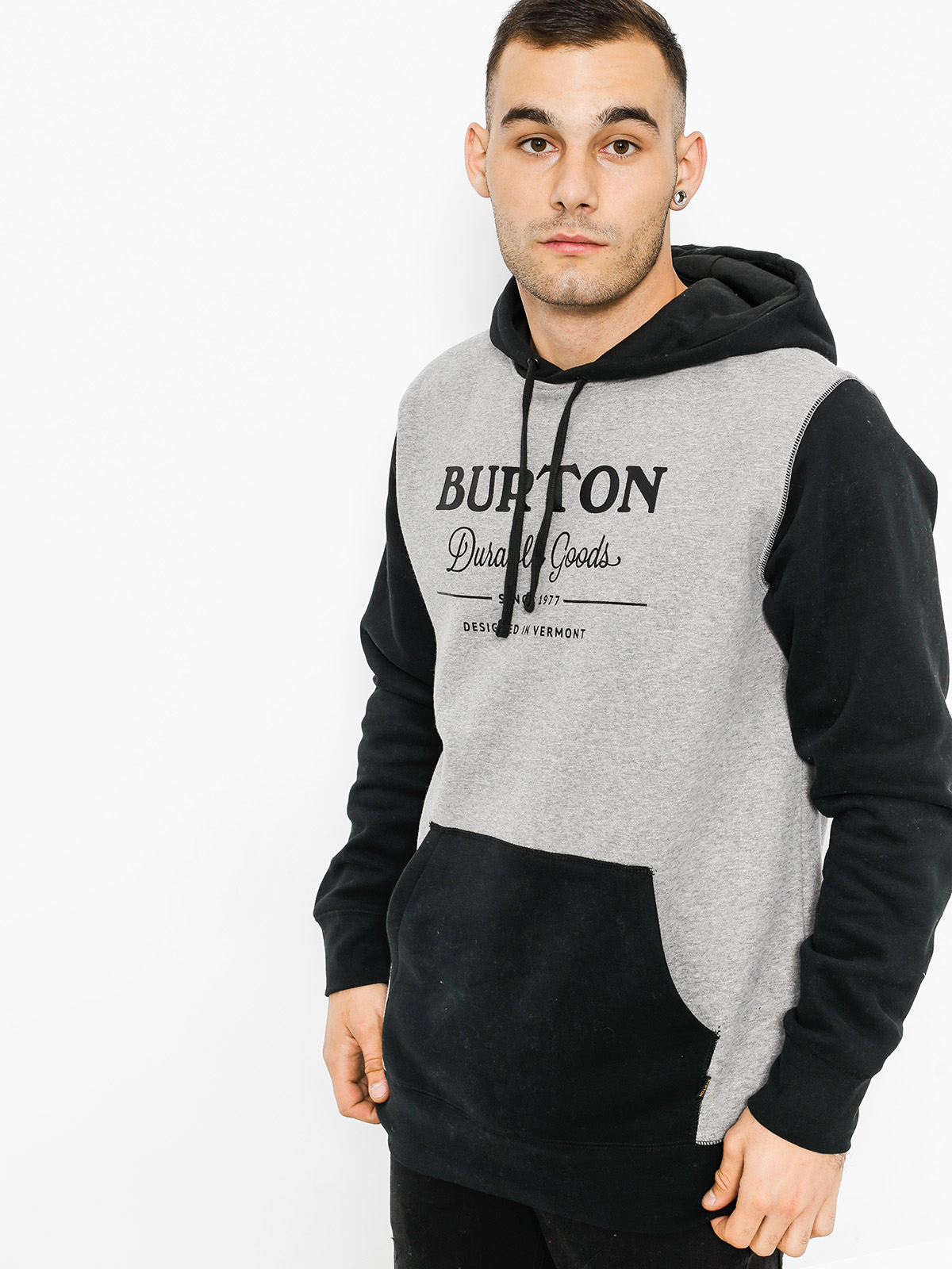 Mikina s kapucí Burton Durable Goods HD (trublk/gryhtr)