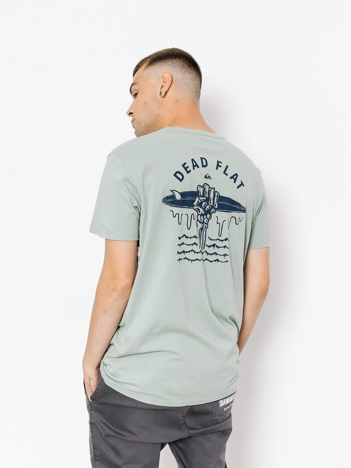 Quiksilver Tričko Garment Dye Dead Flat (slate gray)