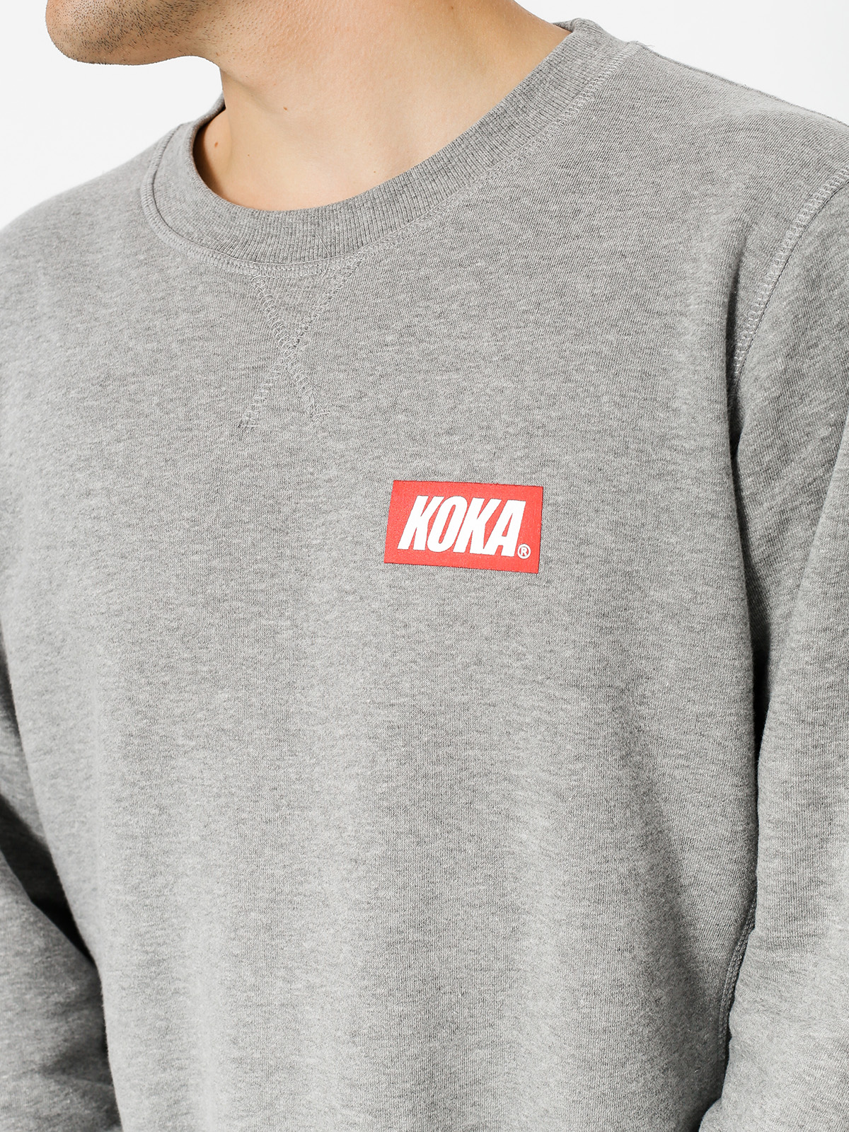 Mikina Koka Small Boxlogo (grey)