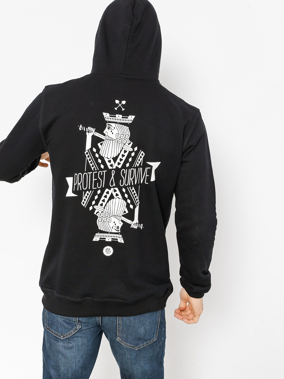 Mikina s kapucí Malita King Of Card HD (black)