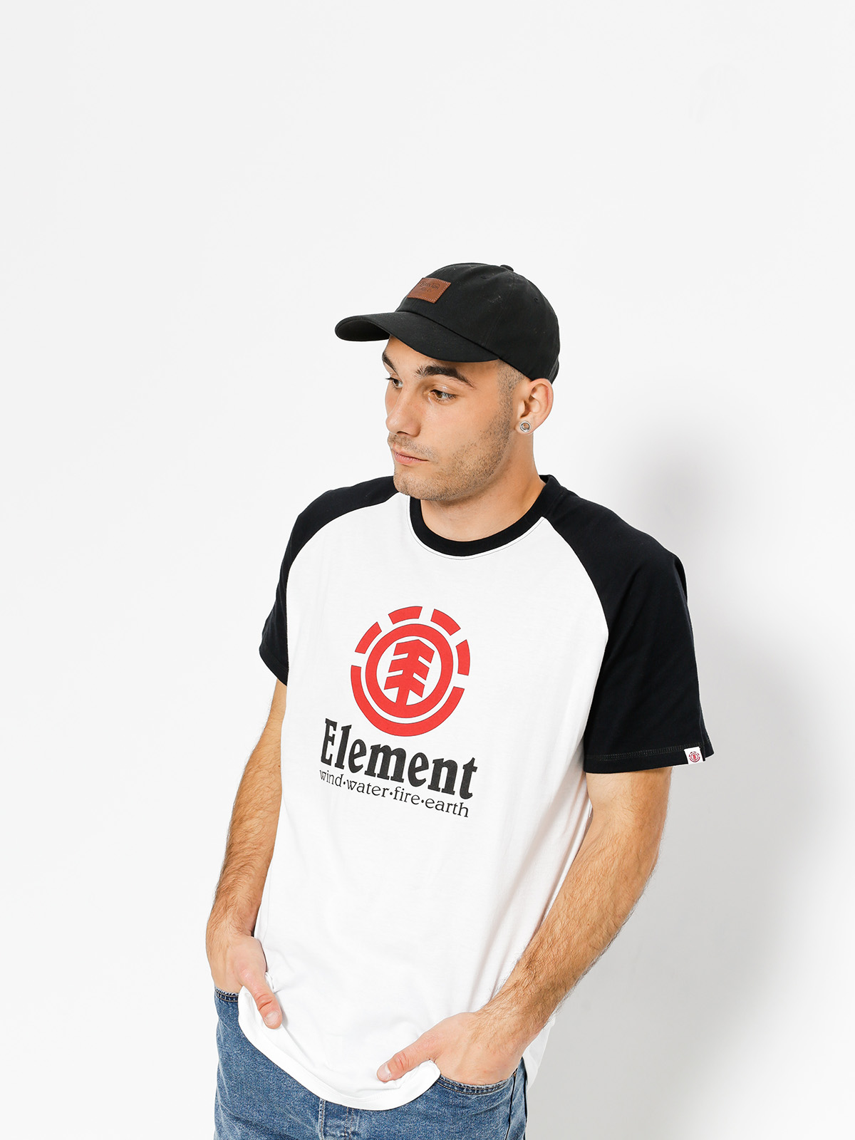 Element Tričko Vertical Raglan (optic white)