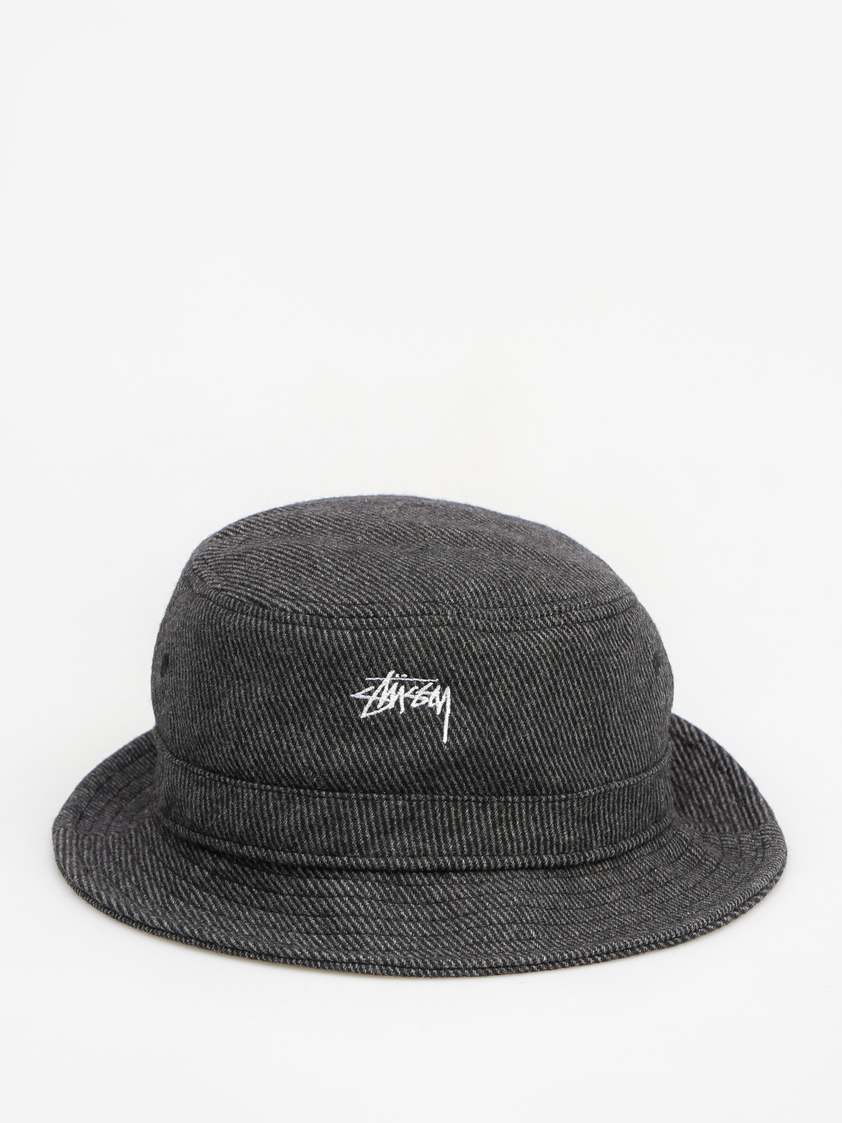 Klobouk Stussy Textured Wool Bucket Hat (black)