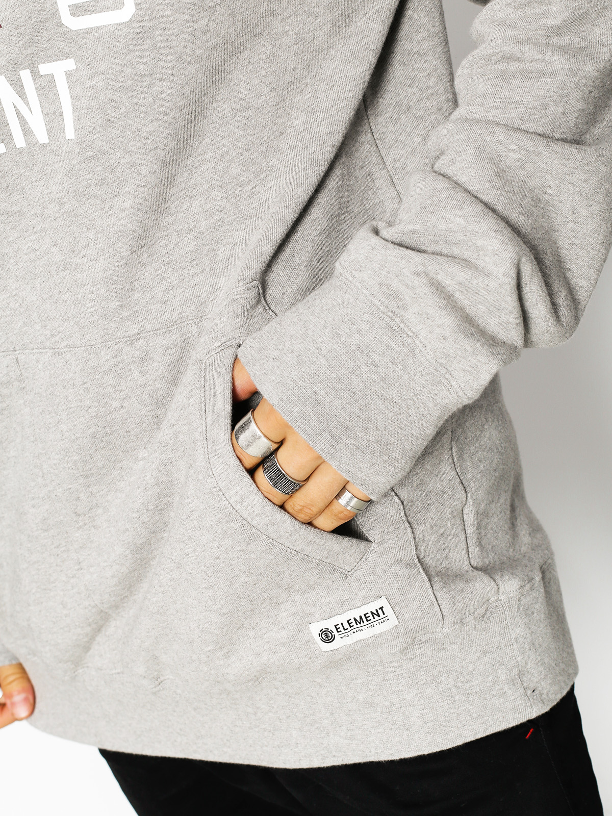 Mikina s kapucí Element Valdez HD (grey heather)