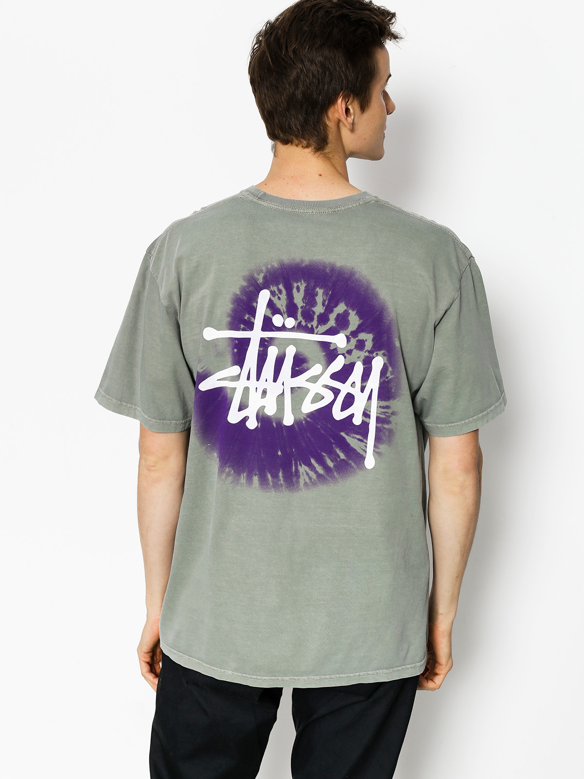 Tričko Stussy Basic Swirl Pig Dyed (grape)