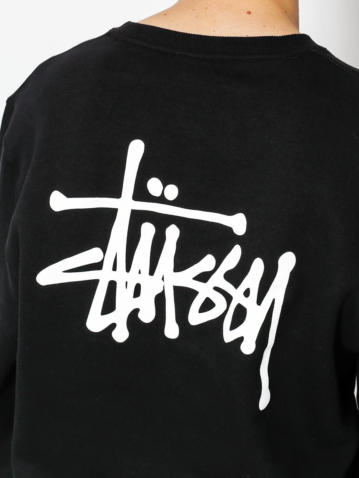Mikina Stussy Basic Crew (black)