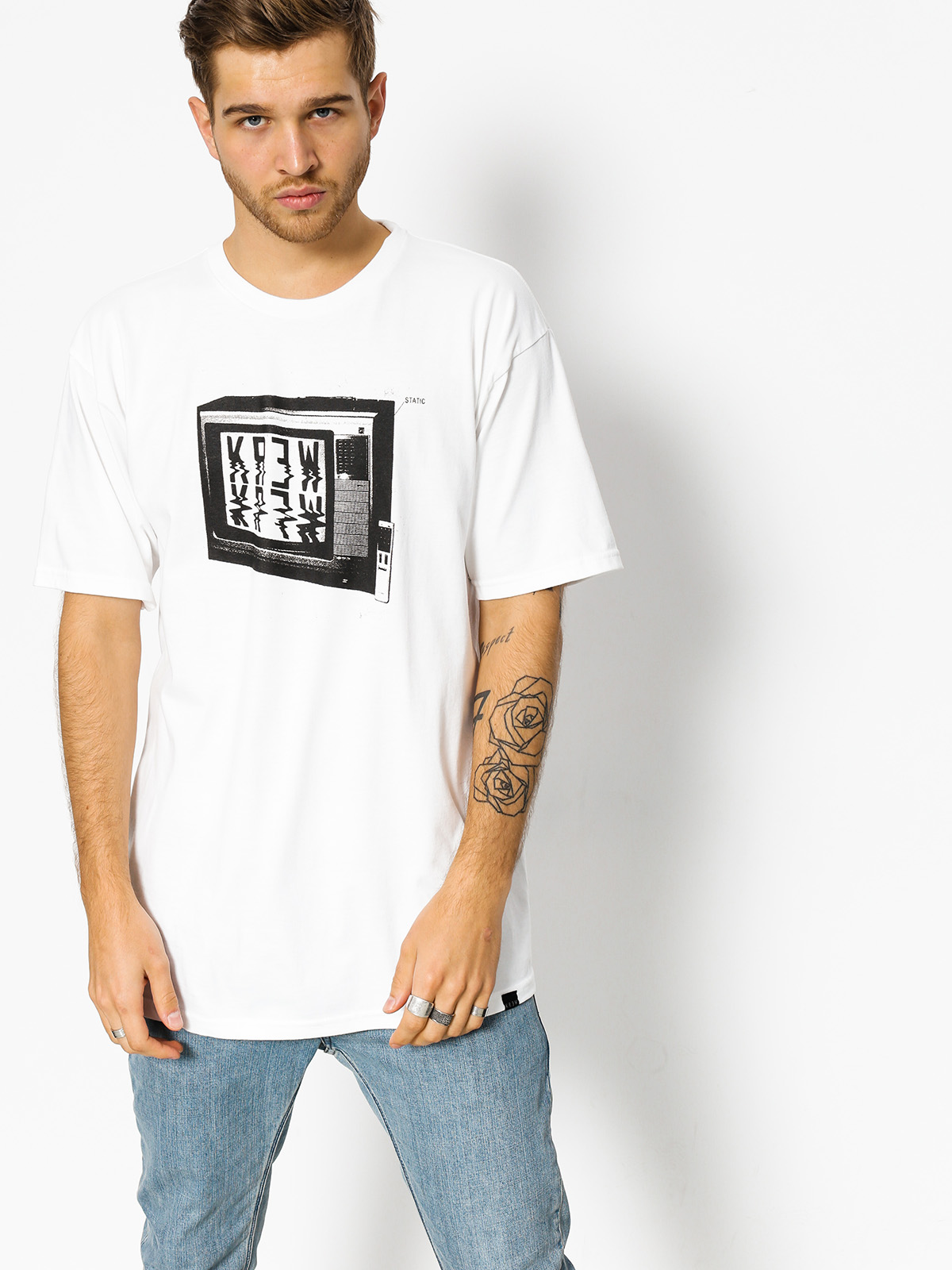 Kr3w Tričko Tune Out (white)