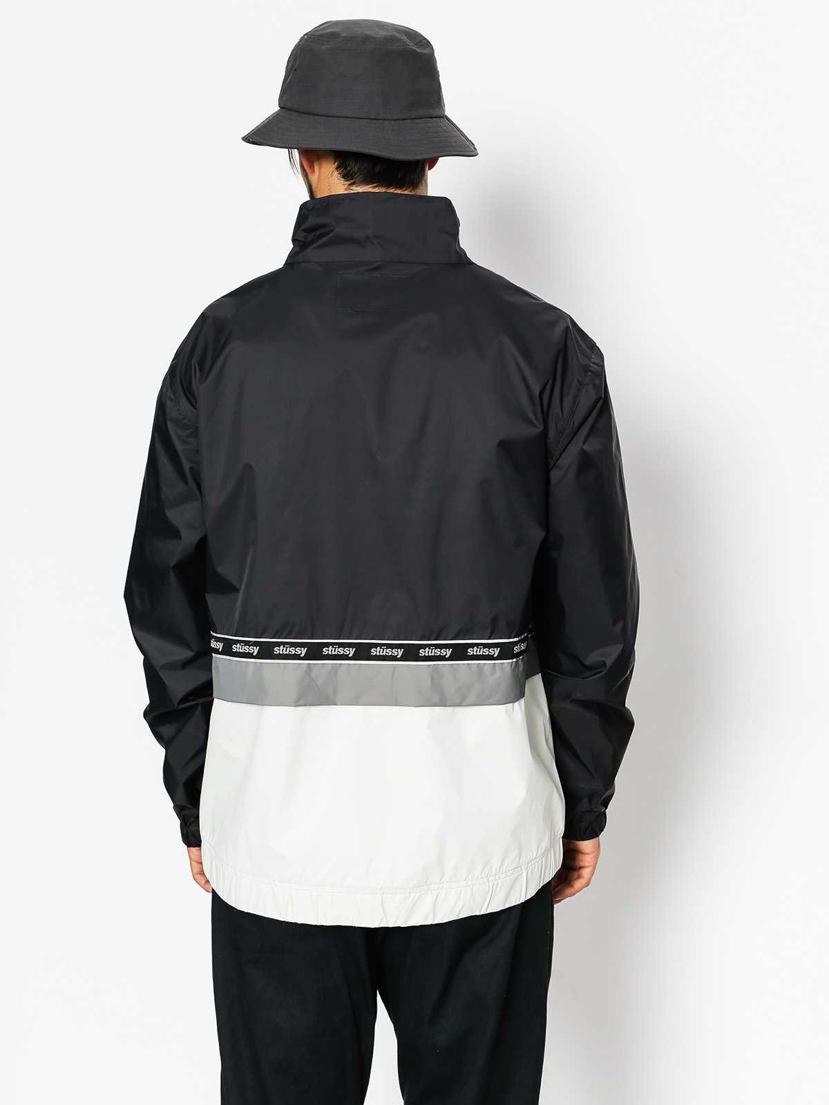 Bunda Stussy Nylon Warm Up Jacket (black)