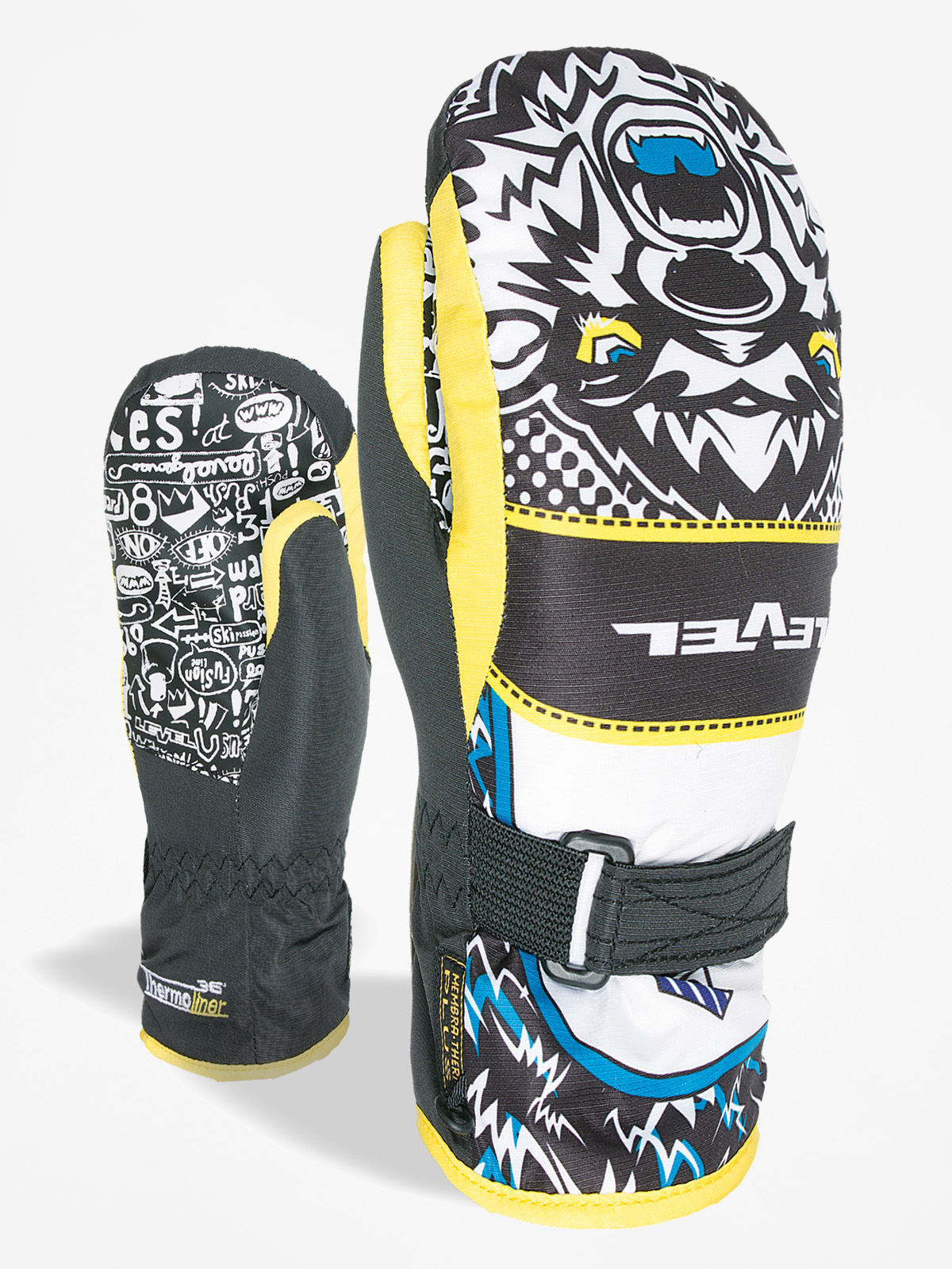 Rukavice Level Junior Mitt (black/yellow)