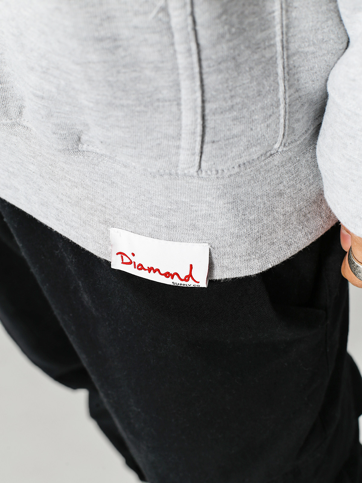 Mikina s kapucí Diamond Supply Co. Futura Sign HD (heather grey)