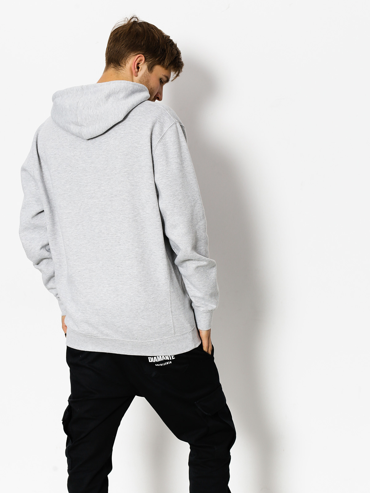 Mikina s kapucí Diamond Supply Co. Futura Sign HD (heather grey)