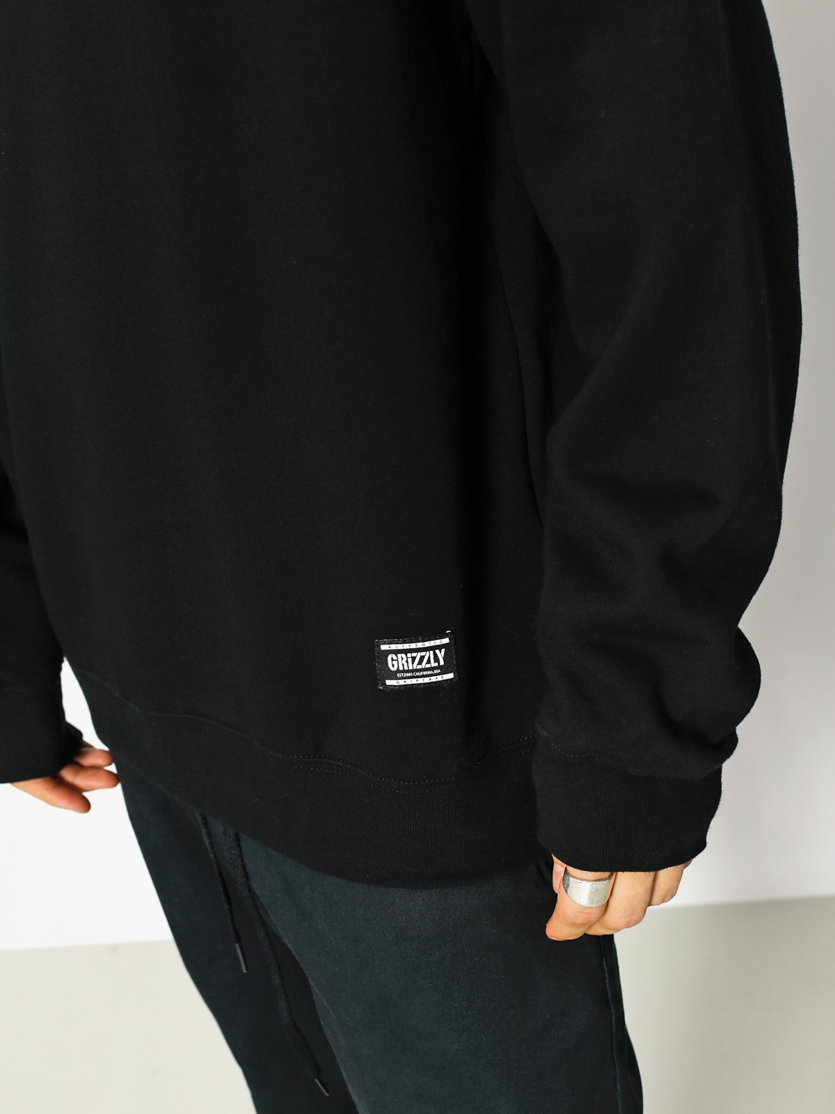 Mikina Grizzly Griptape Og Bear Embroidered Crewneck (black)