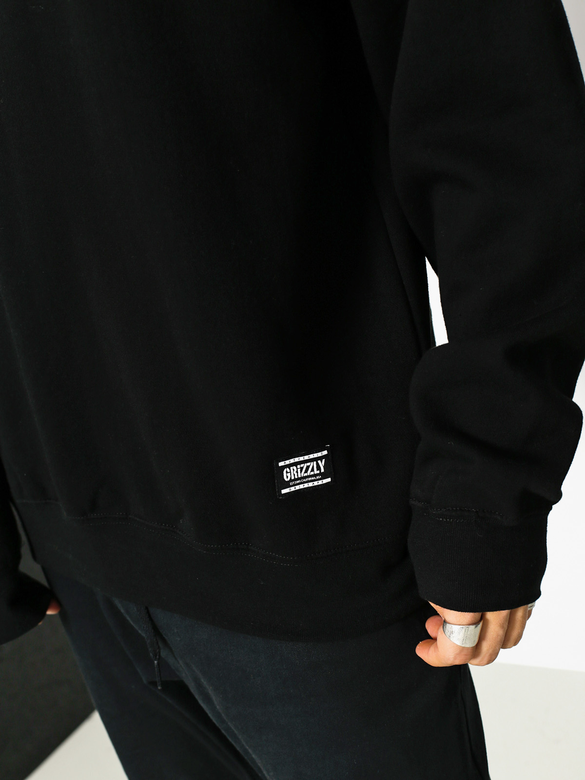 Mikina Grizzly Griptape Og Bear Embroidered Crewneck (black)