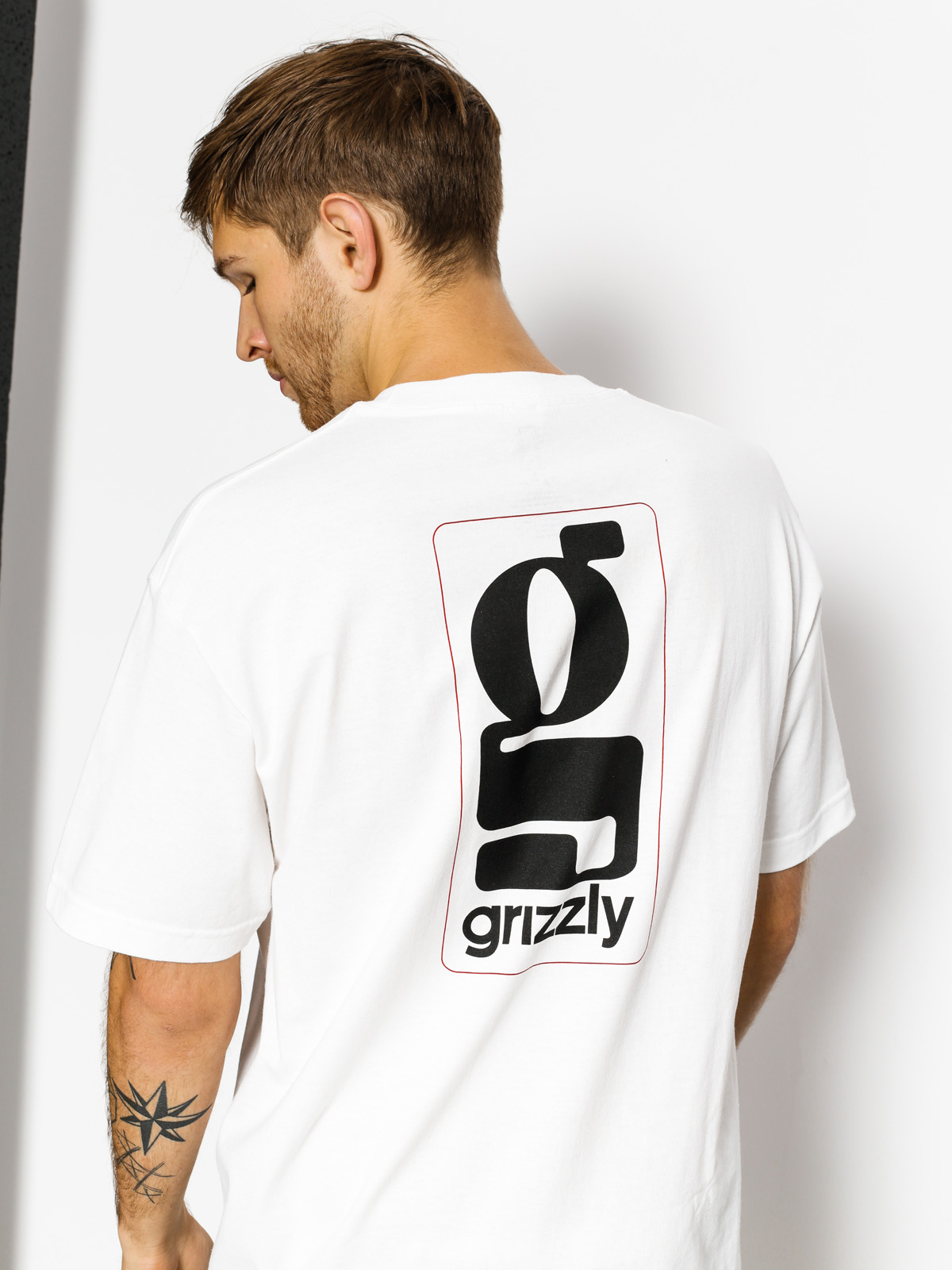 Tričko Grizzly Griptape Gentlemans (white)