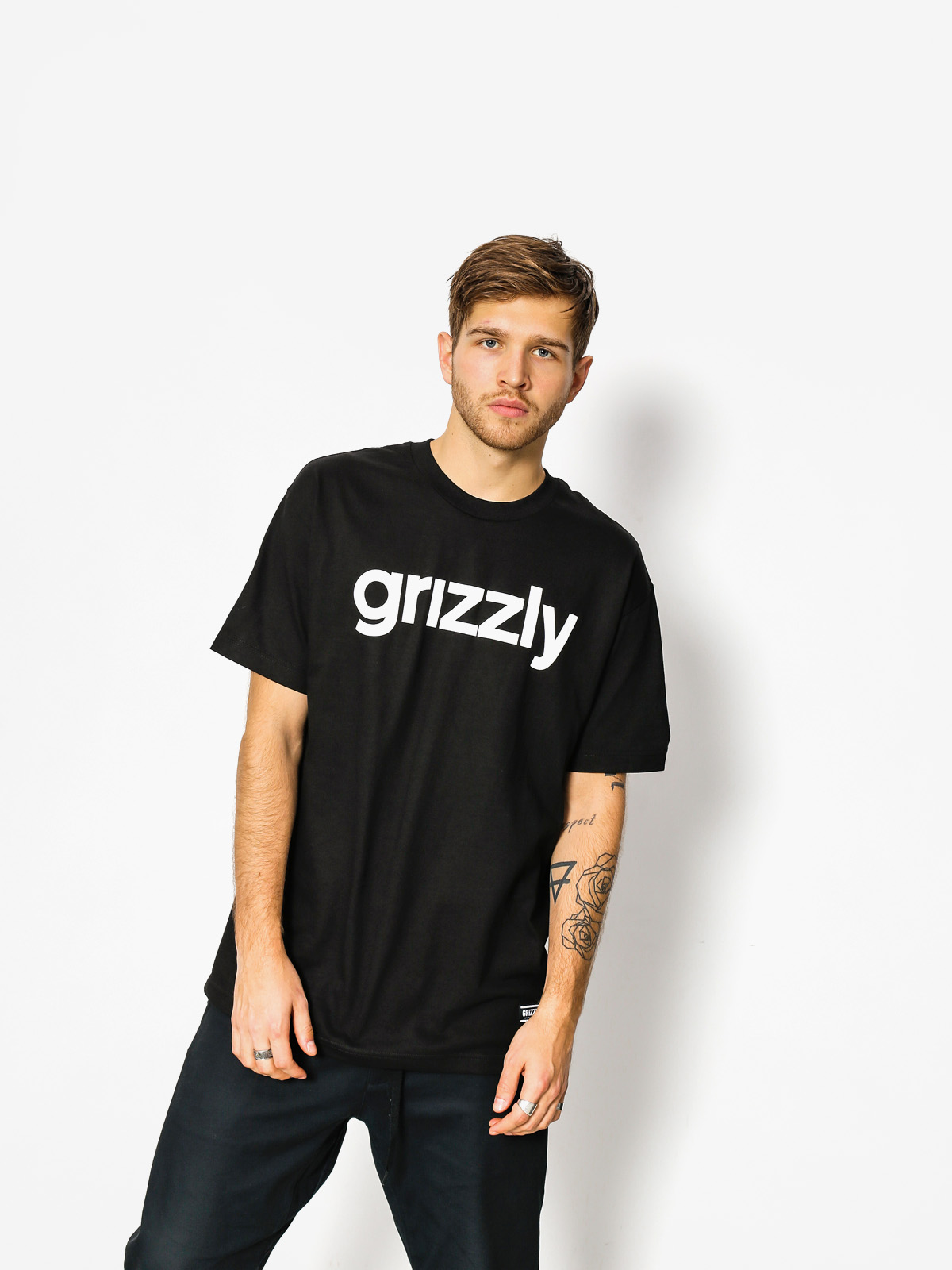 Grizzly Griptape Tričko Lowercase (black)