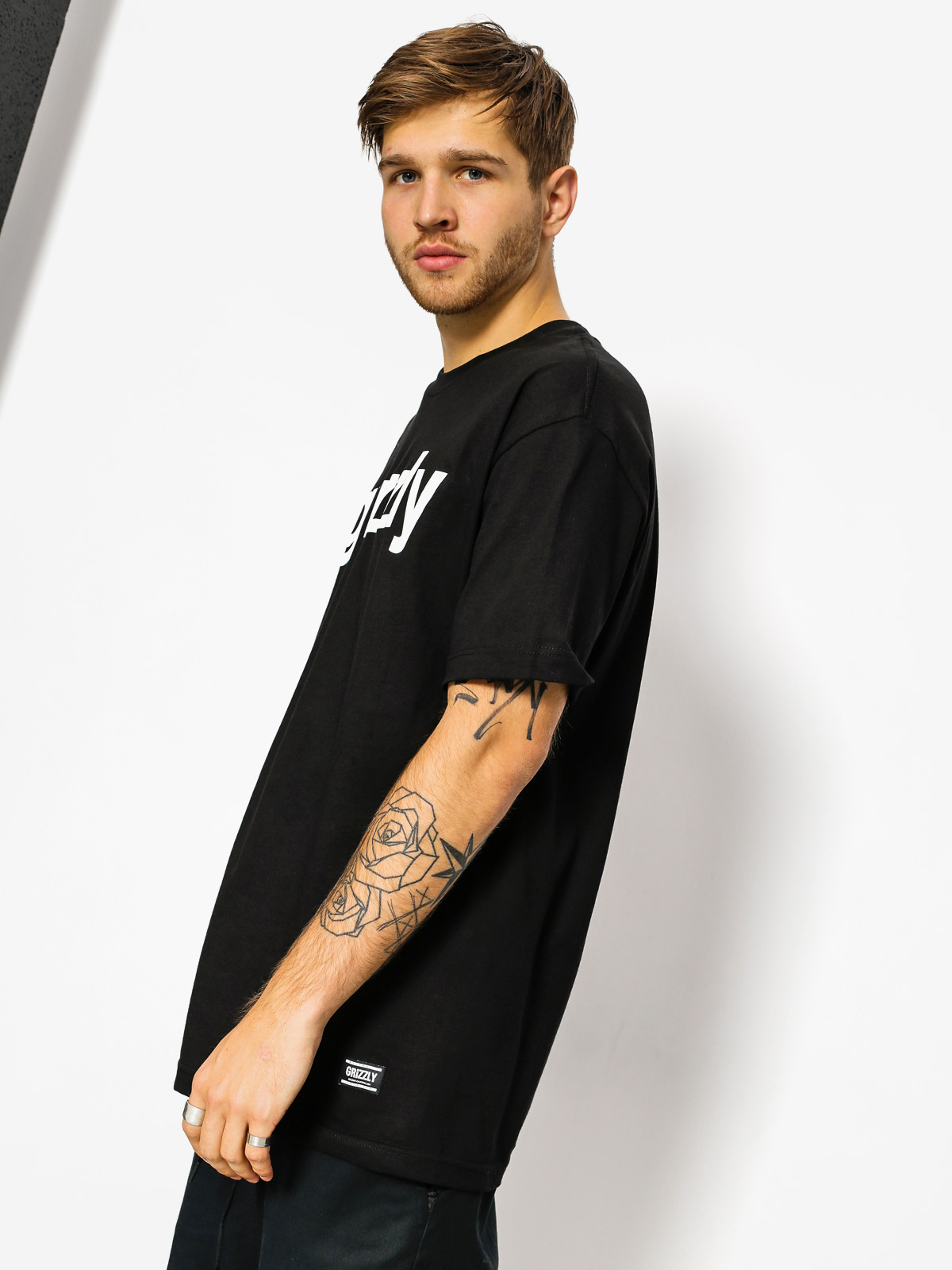 Grizzly Griptape Tričko Lowercase (black)