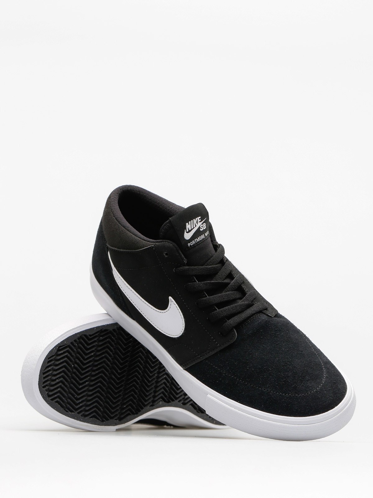 Nike SB Boty Solarsoft Portmore II Mid (black/white)