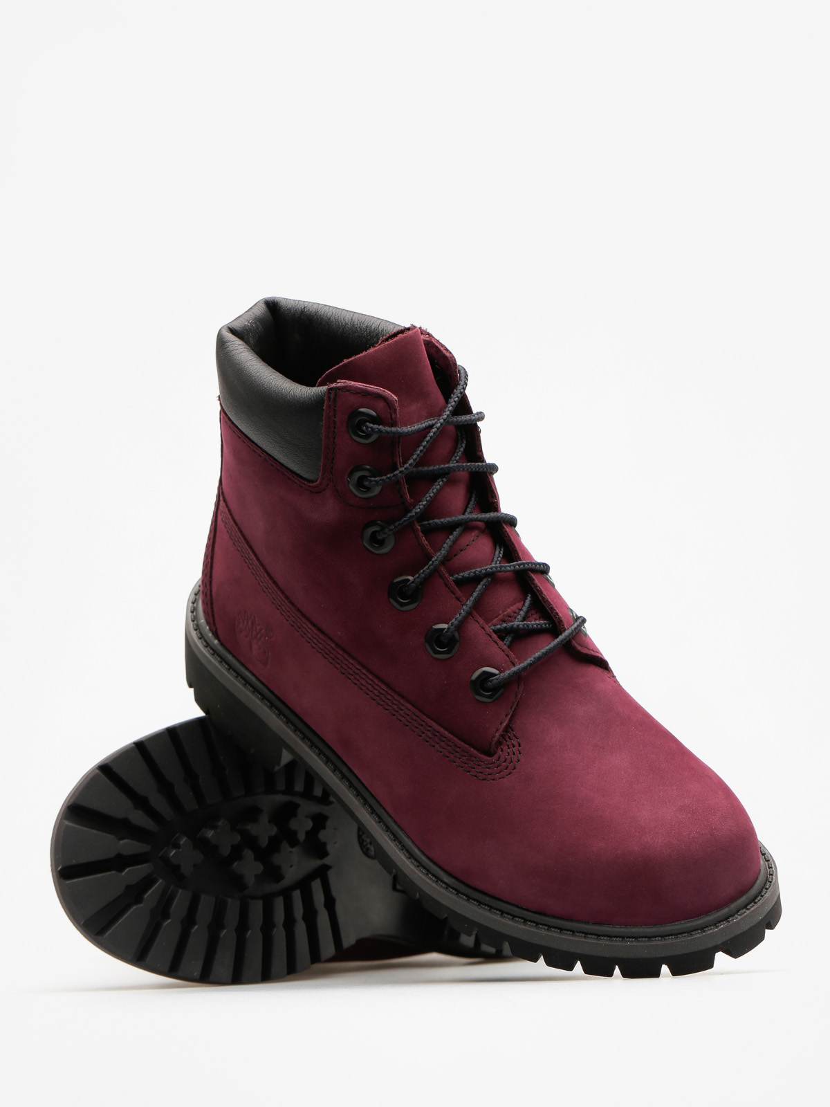 Timberland Dětské boty 6 In Premium Wp (dark red nubuck)