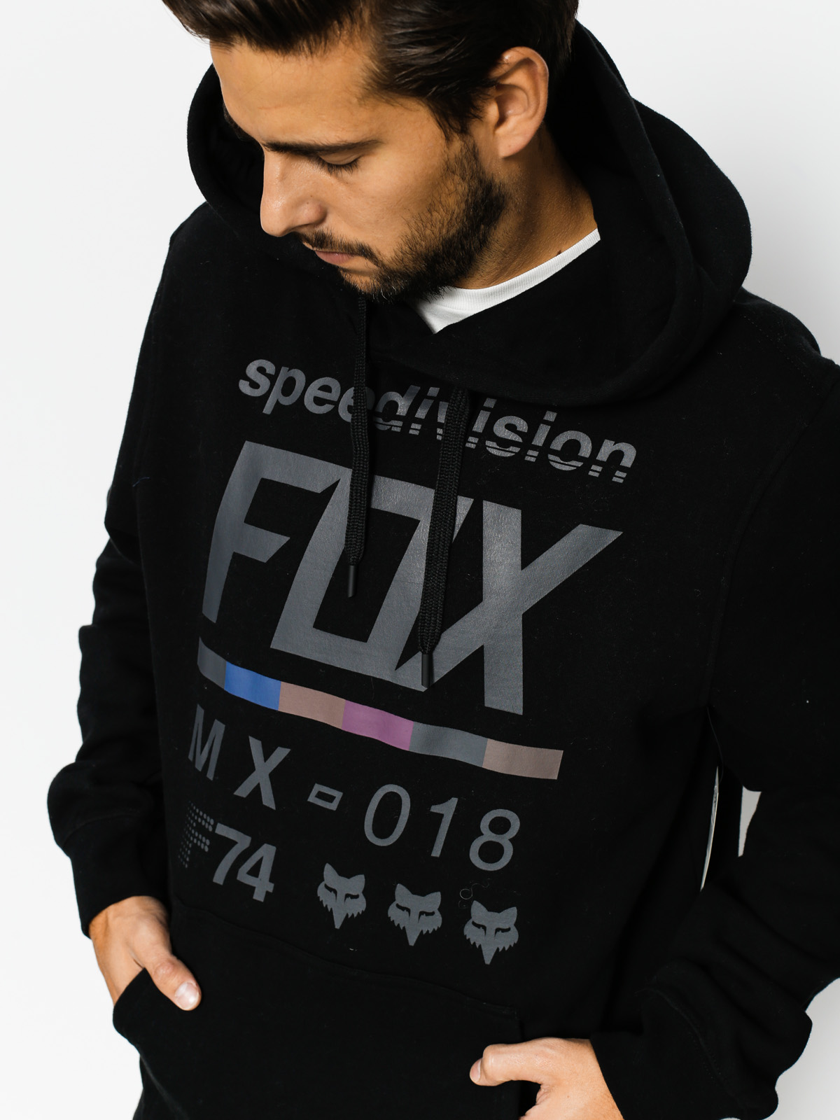 Mikina s kapucí Fox District 3 HD (blk)