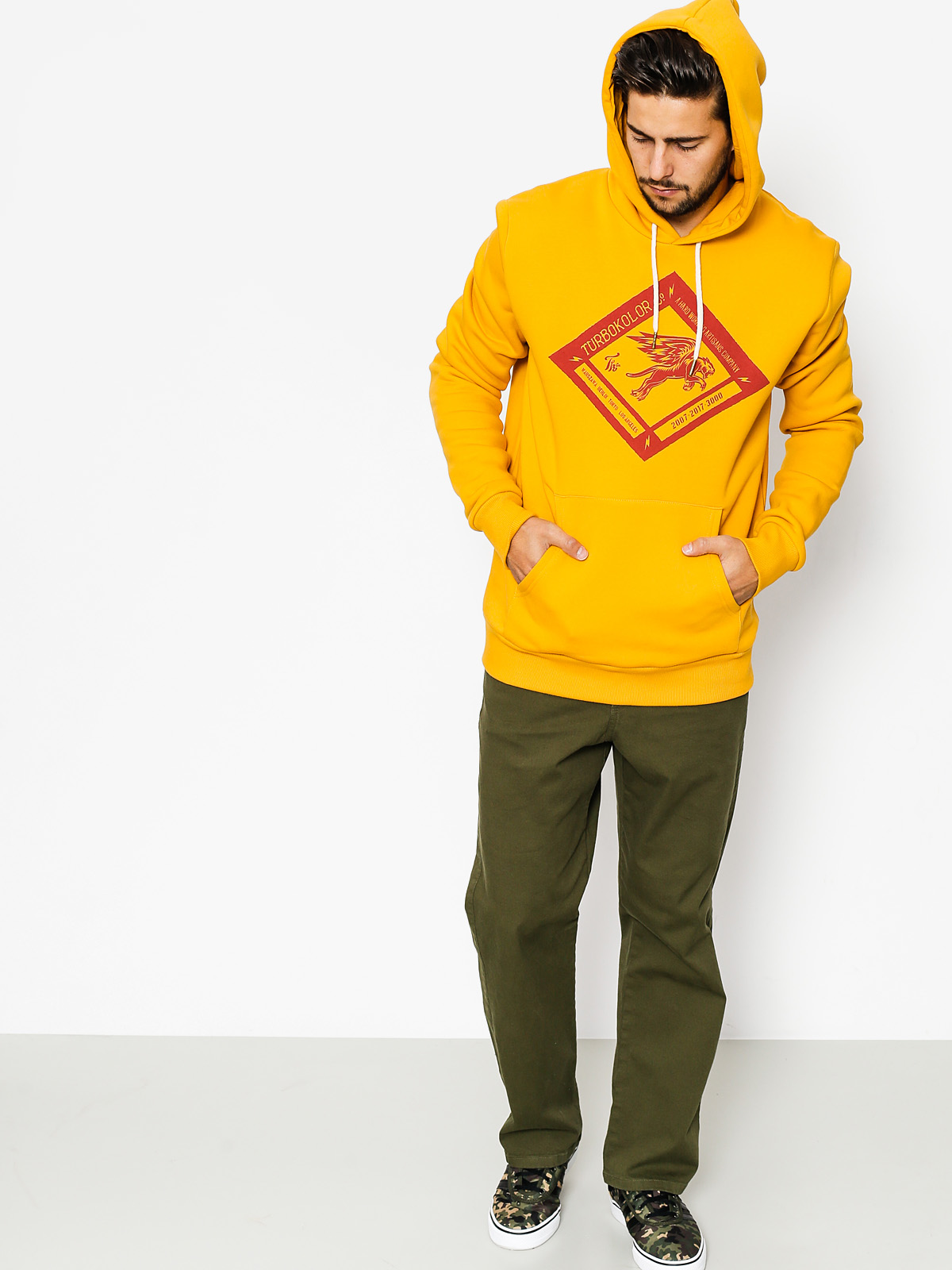 Mikina s kapucí Turbokolor Boxer Diamond HD (yellow)