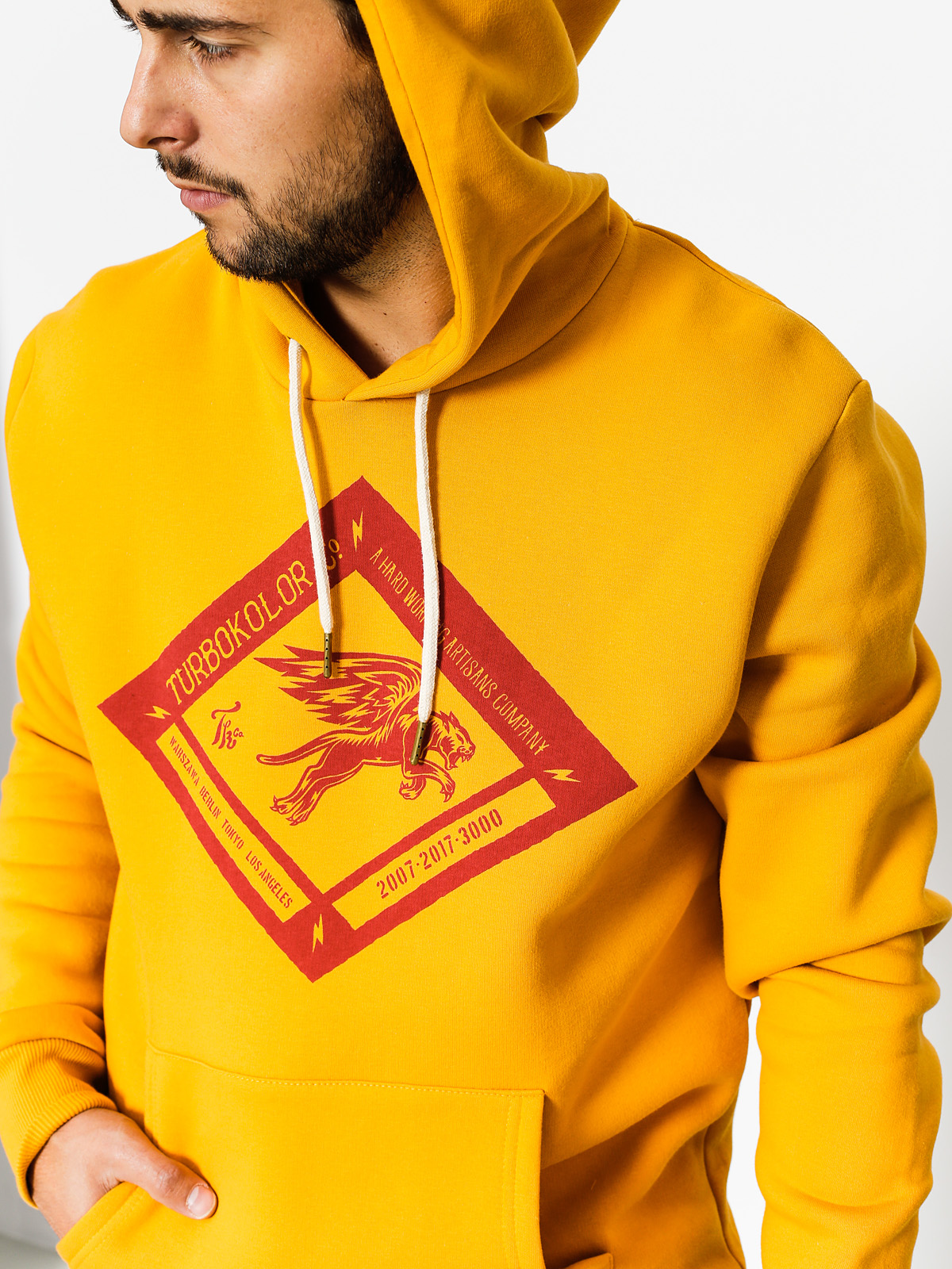 Mikina s kapucí Turbokolor Boxer Diamond HD (yellow)