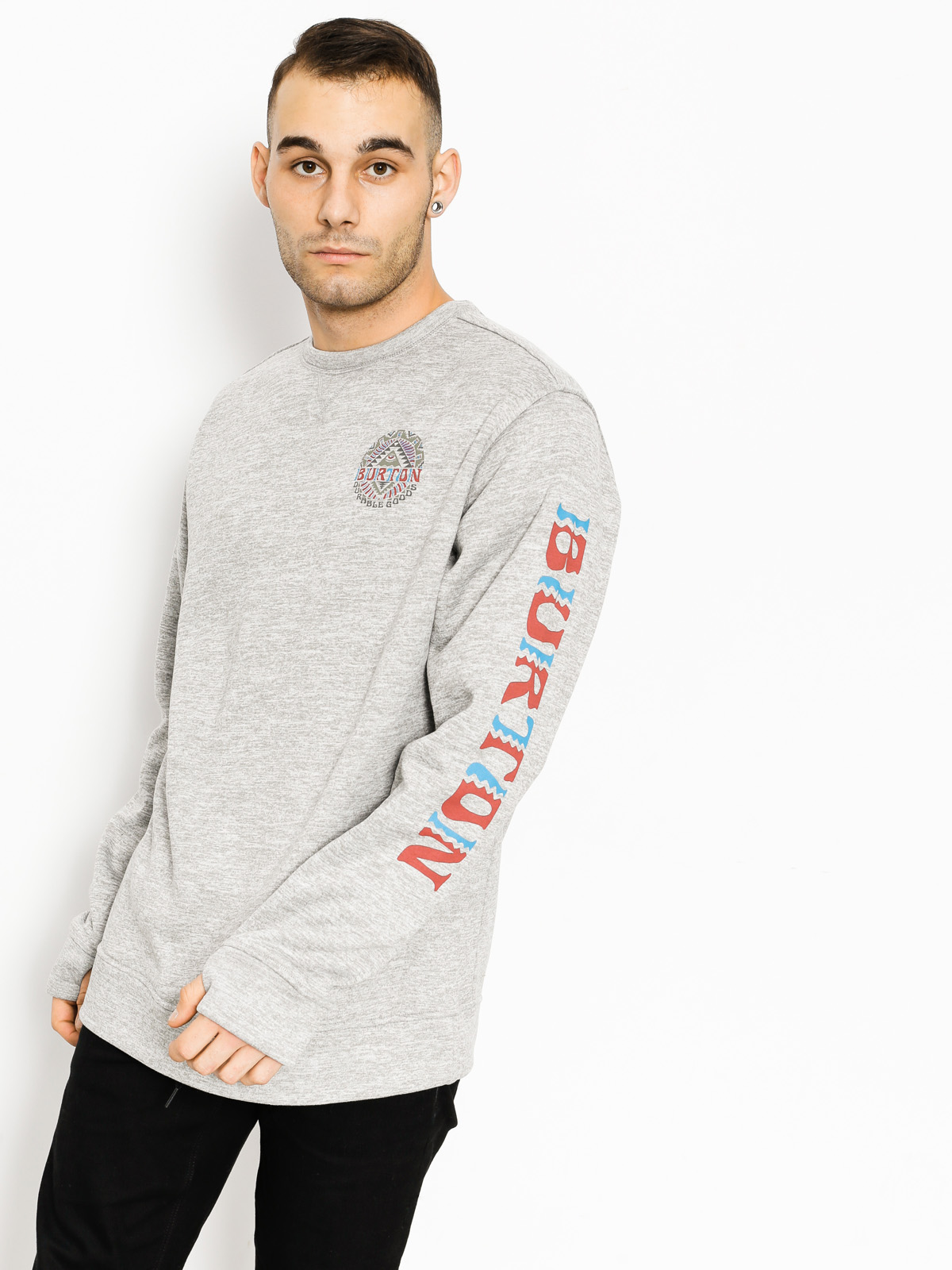 Pánská Burton Mikina Oak Crew (monument heather)