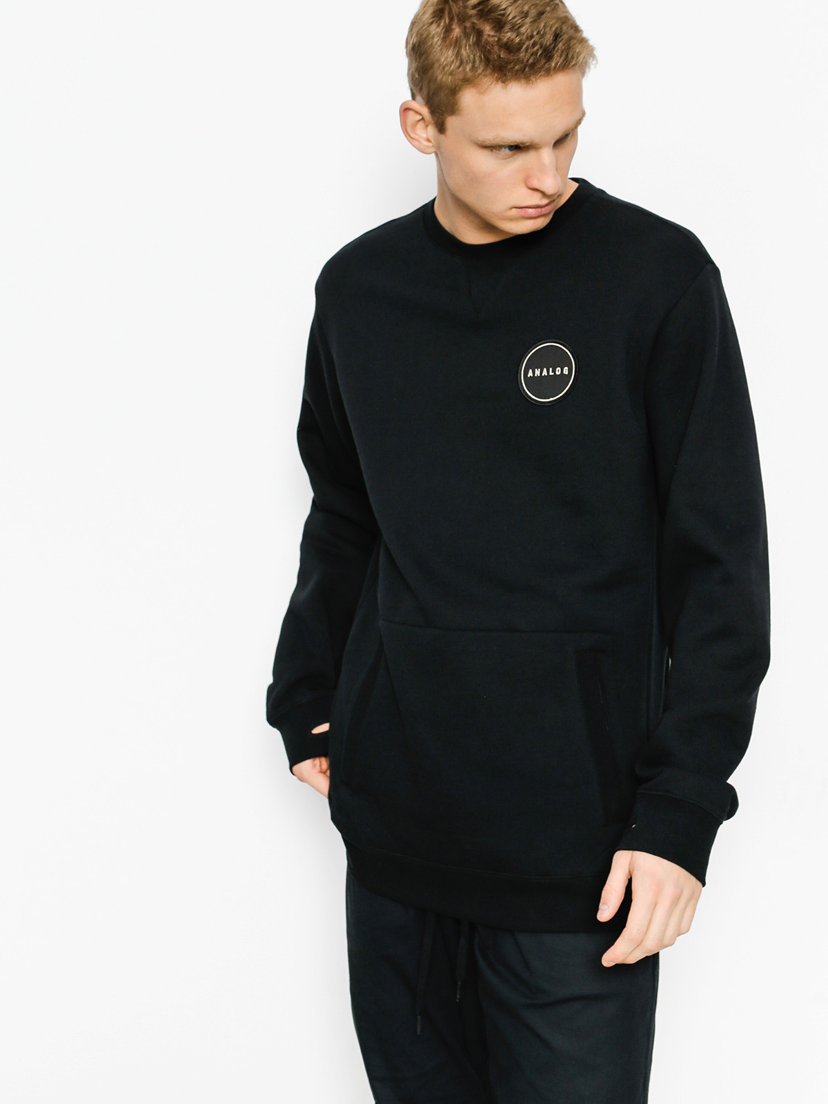 Mikina Analog Enclave Crew (true black)