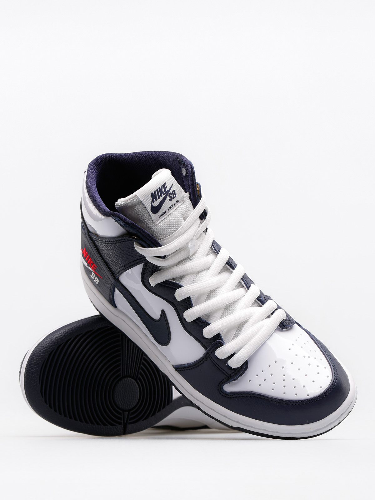 Boty Nike SB Sb Zoom Dunk High Pro (obsidian/obsidian white university red)