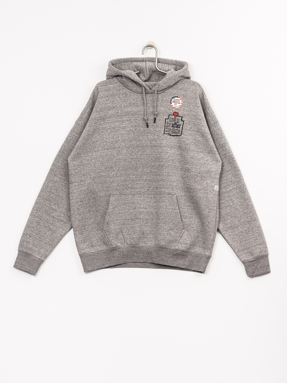 K1x Mikina s kapucí Love Is For After HD (grey heather)