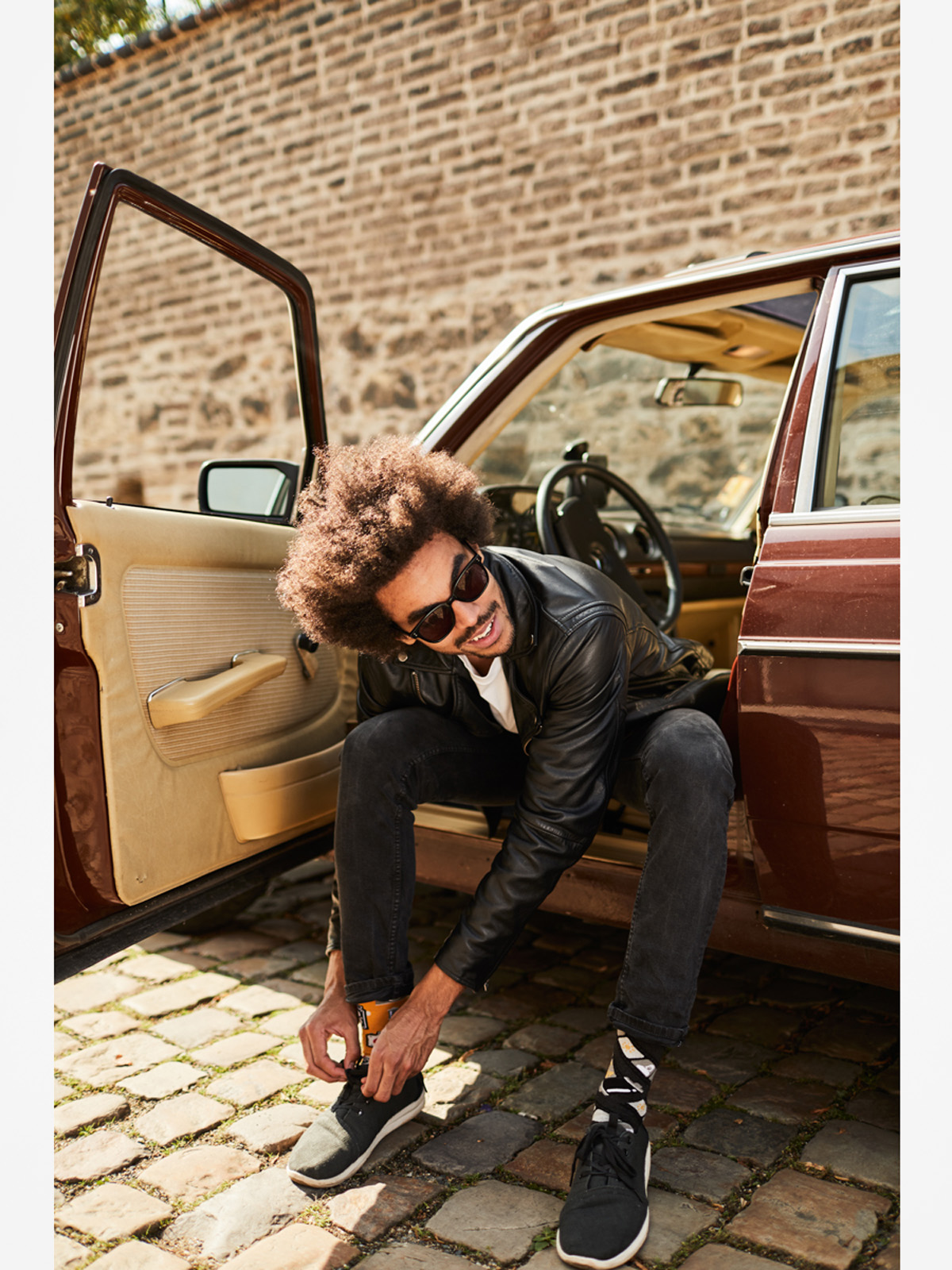 Ponožky Many Mornings Retro Camera (mustard/grey)