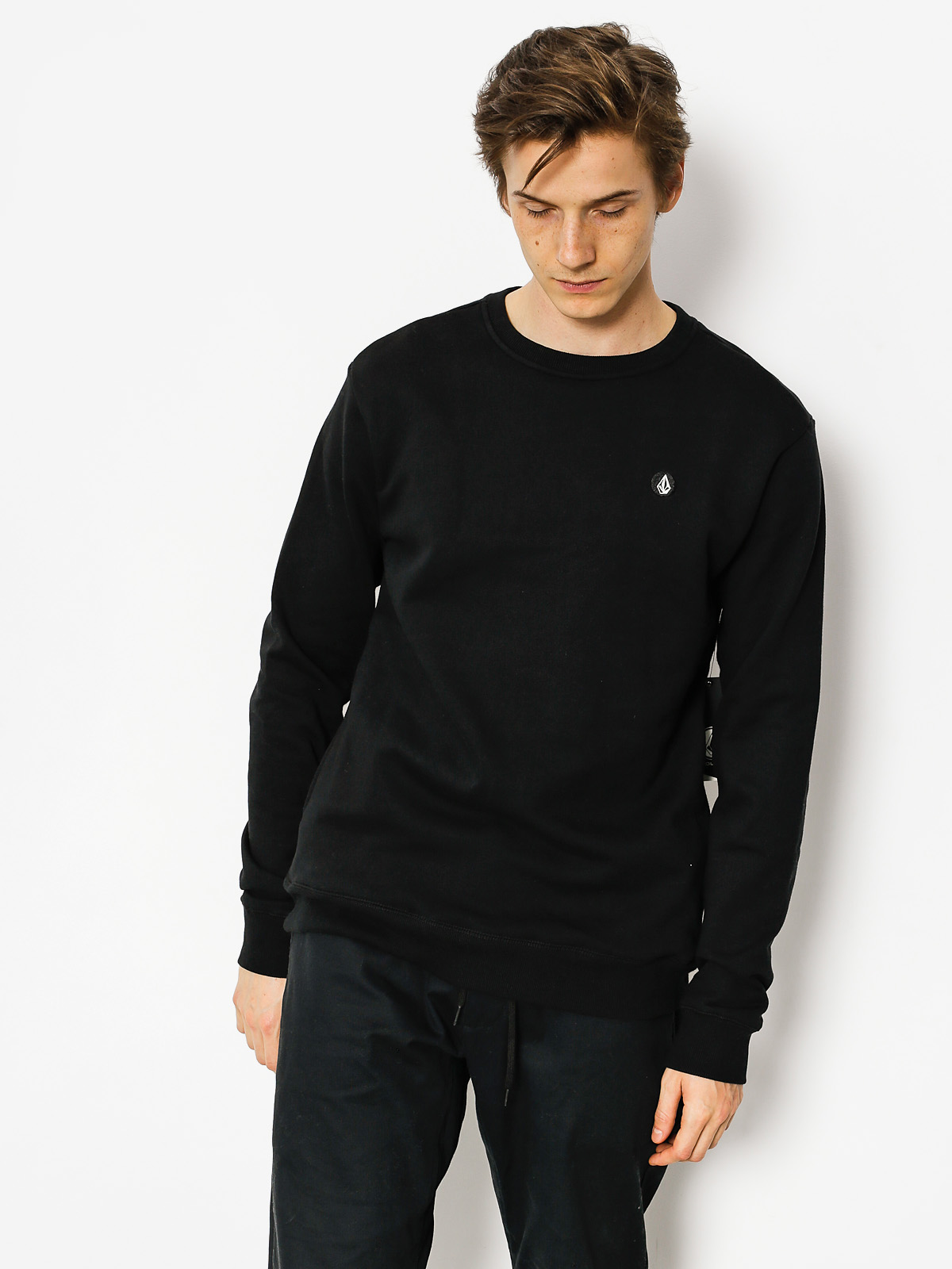 Mikina Volcom Sngl Stone Crew (blk)