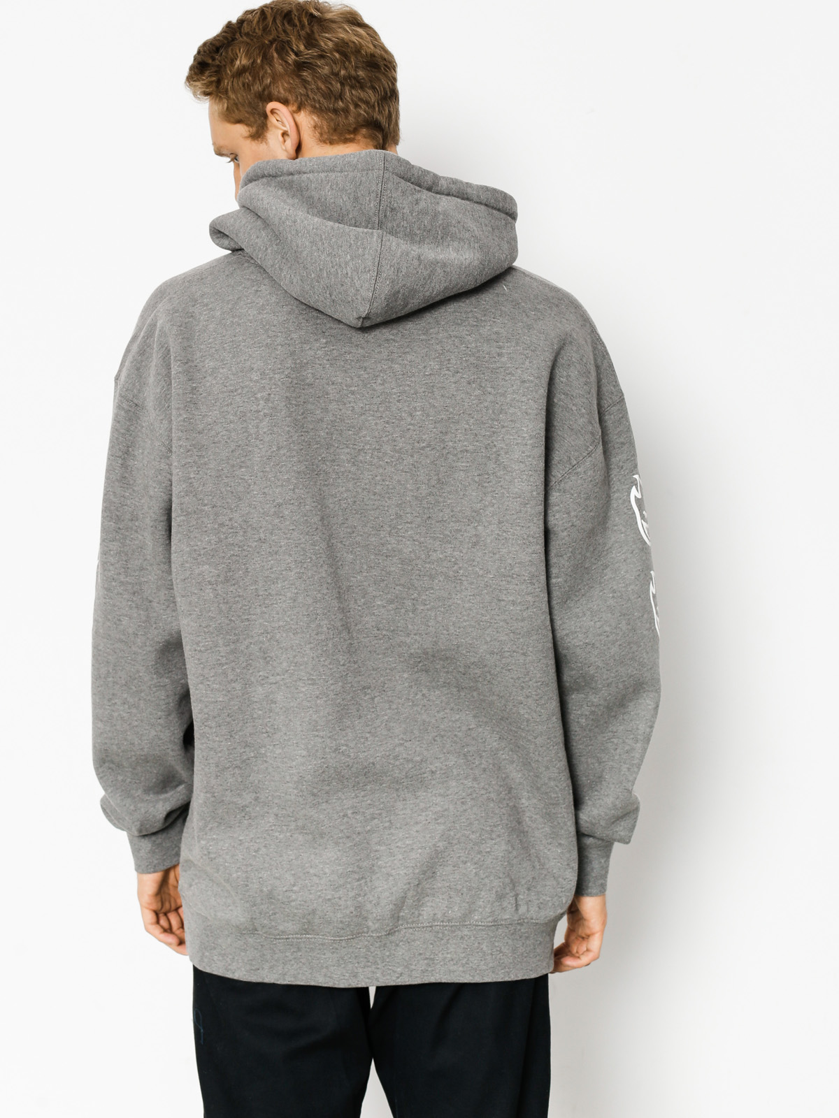 Mikina s kapucí Spitfire Old E HD (grey heather/white)