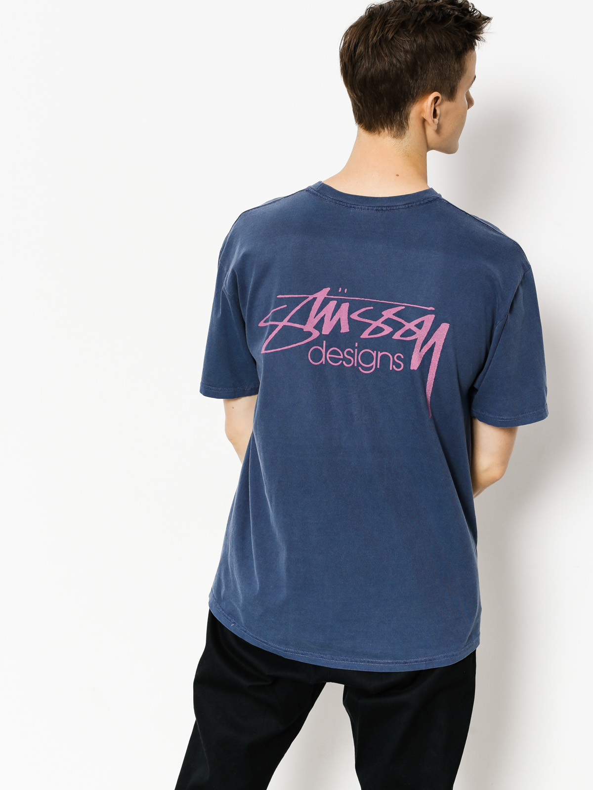 Tričko Stussy Designs Pig Dyed (navy)