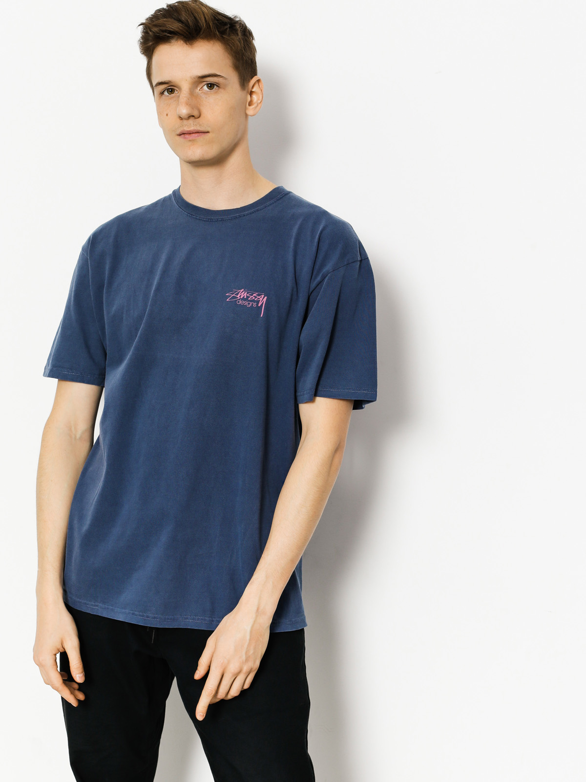Tričko Stussy Designs Pig Dyed (navy)