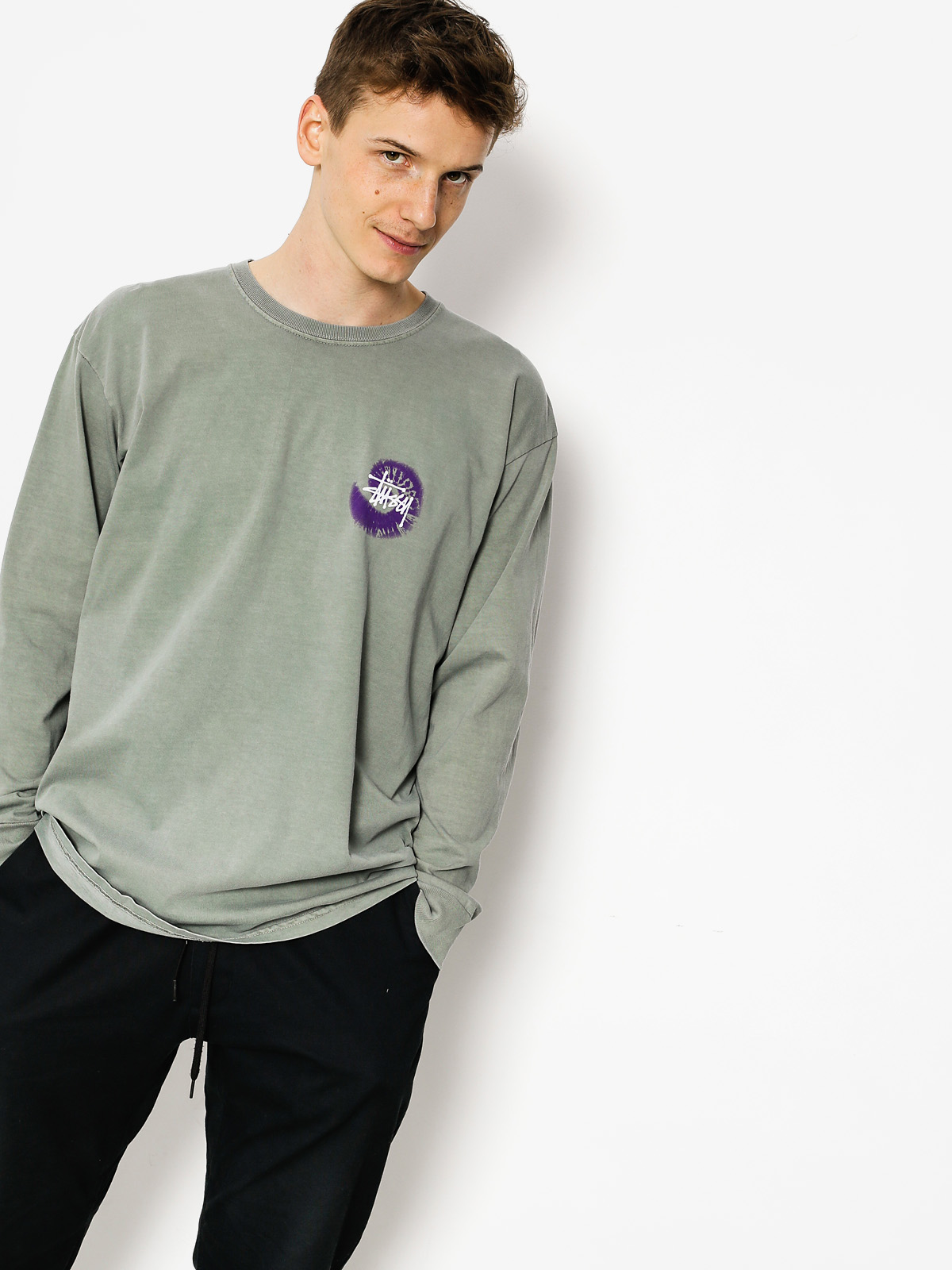 Stussy Triko Basic Swirl Pig Dyed (grey)