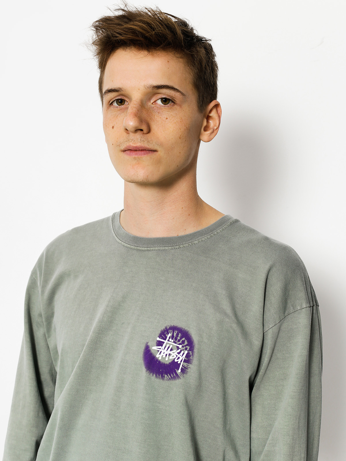 Stussy Triko Basic Swirl Pig Dyed (grey)