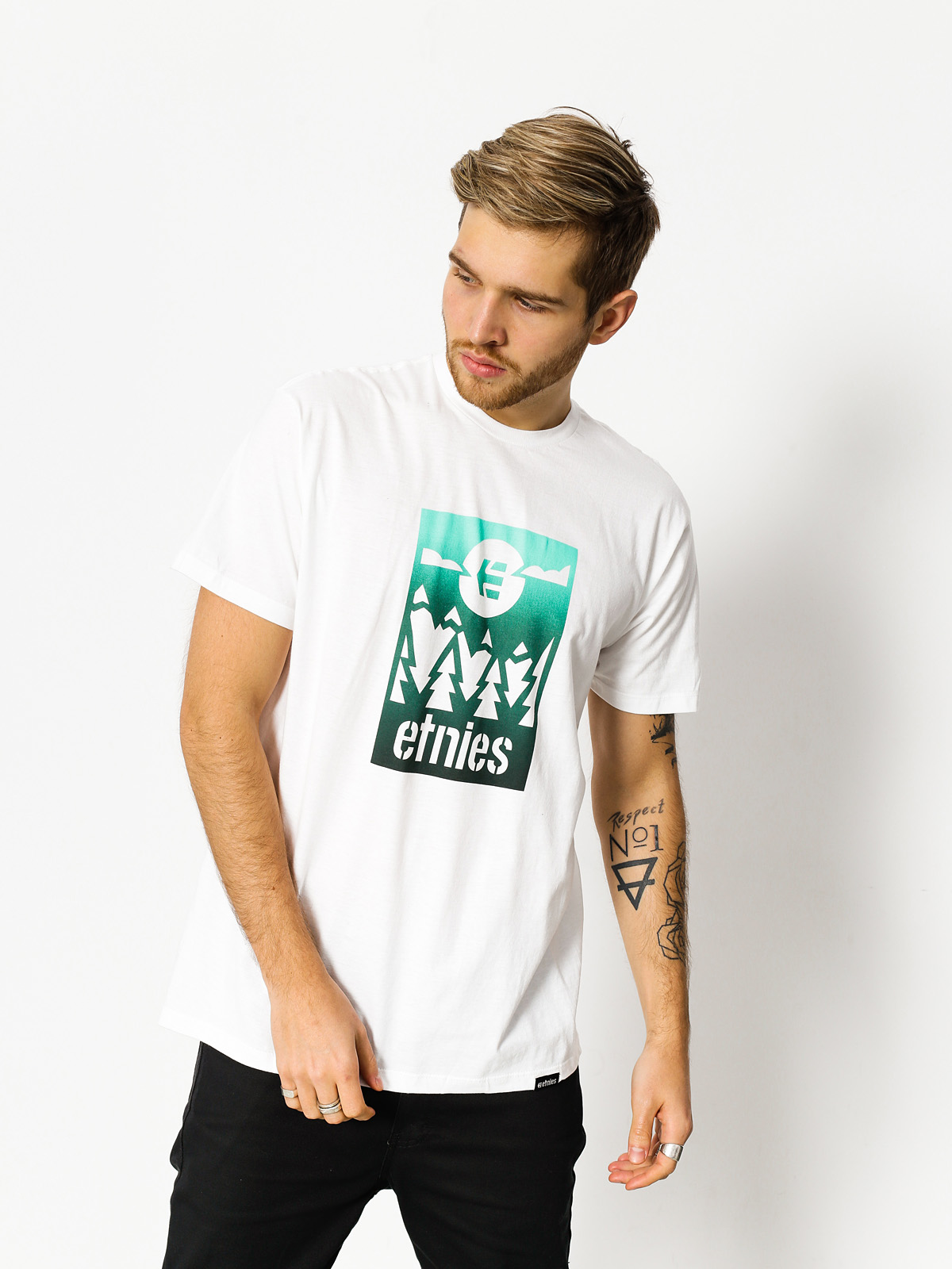 Tričko Etnies Label Gradient (white)