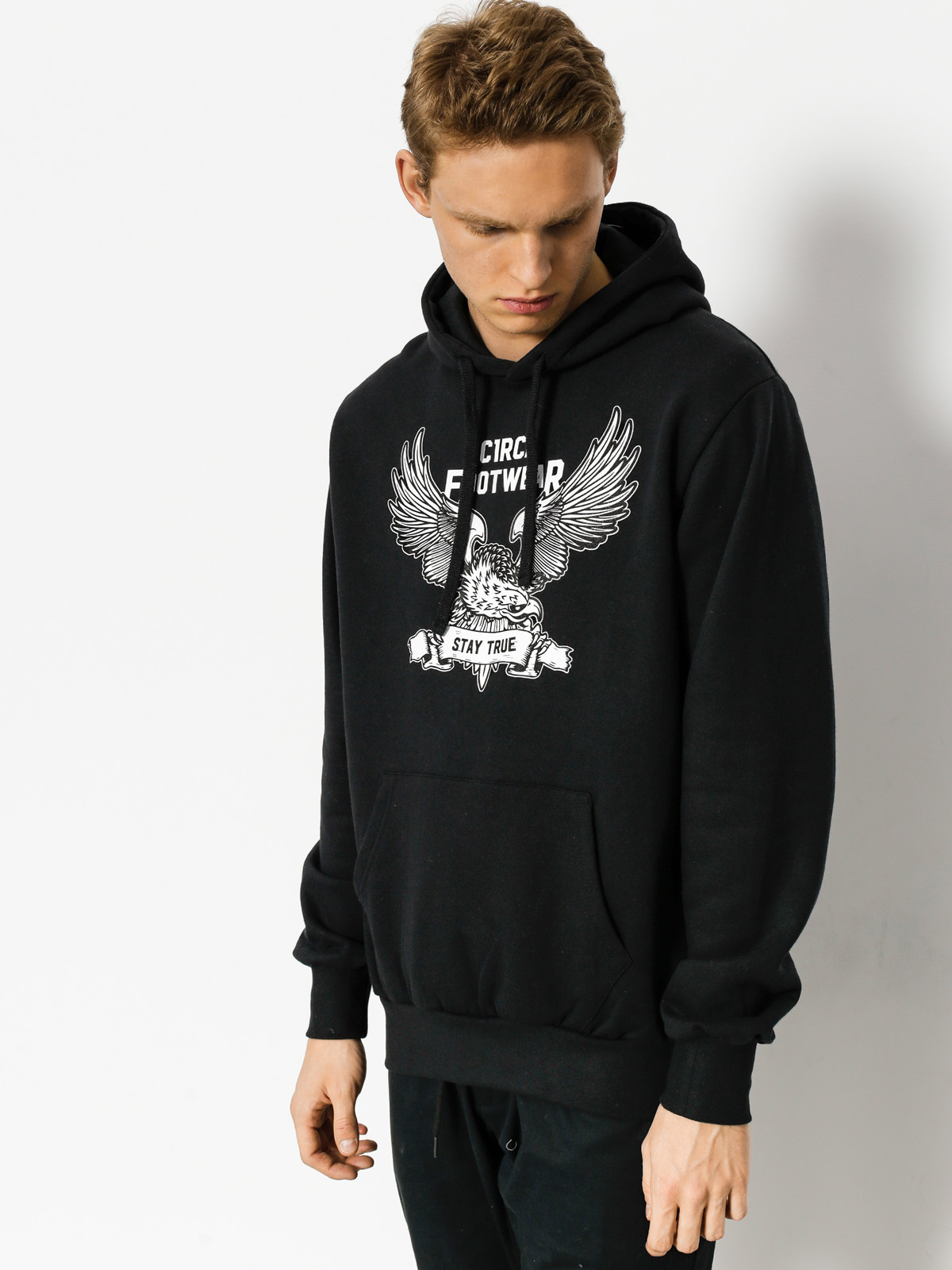 Mikina s kapucí Circa Stay True HD (black)