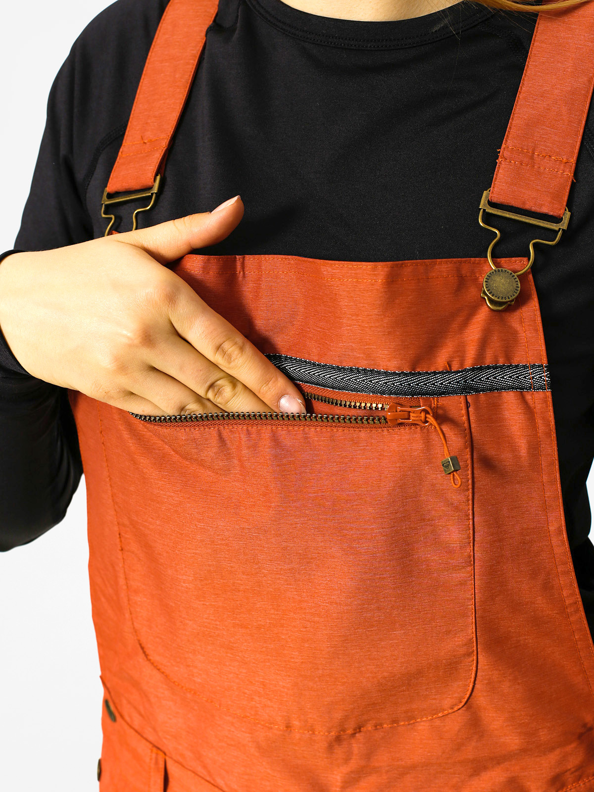 Dámské Snowboardové kalhoty  Roxy Non Stop Bib (rooibos tea)