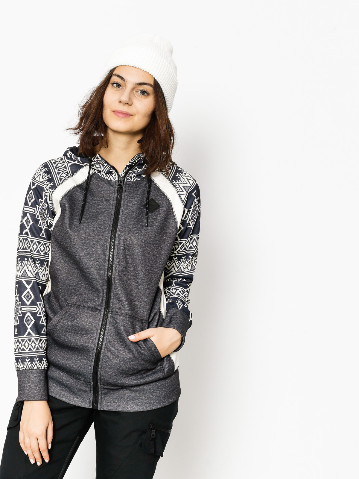 Mikina s kapucí Burton Scoop ZHD Wmn (htrtbl/blkmoj)