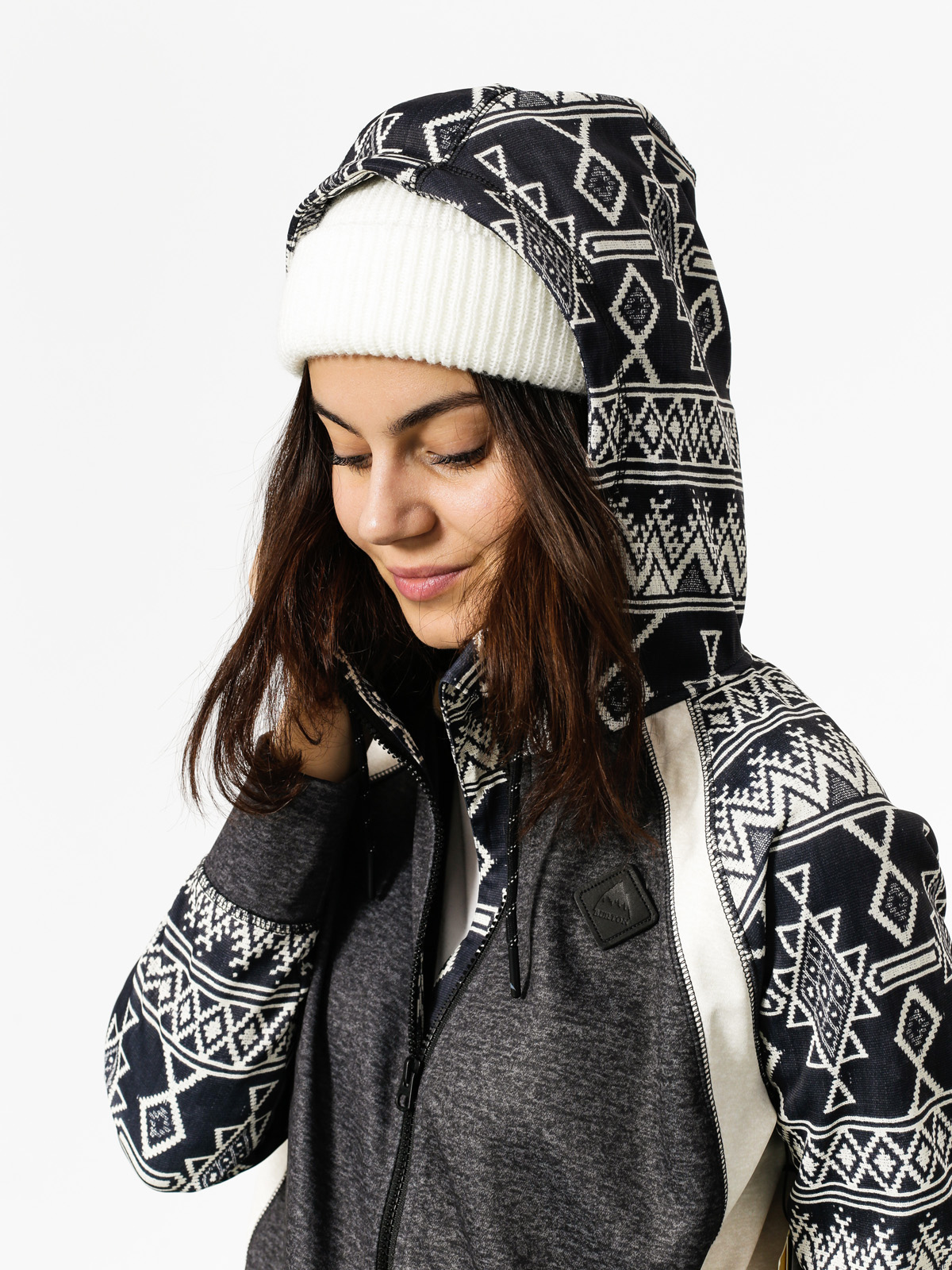 Mikina s kapucí Burton Scoop ZHD Wmn (htrtbl/blkmoj)