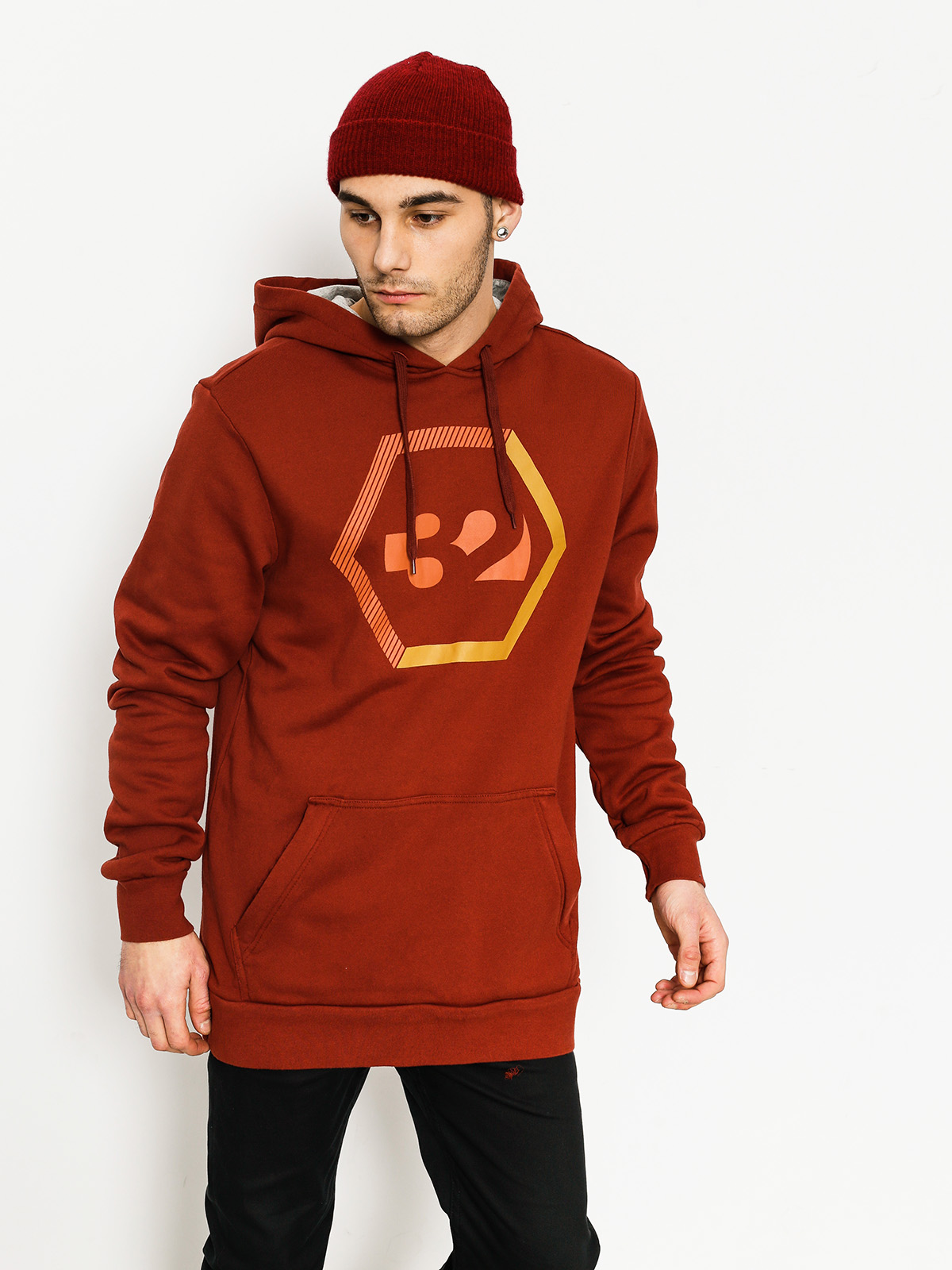 Mikina s kapucí ThirtyTwo Marquee HD (oxblood)